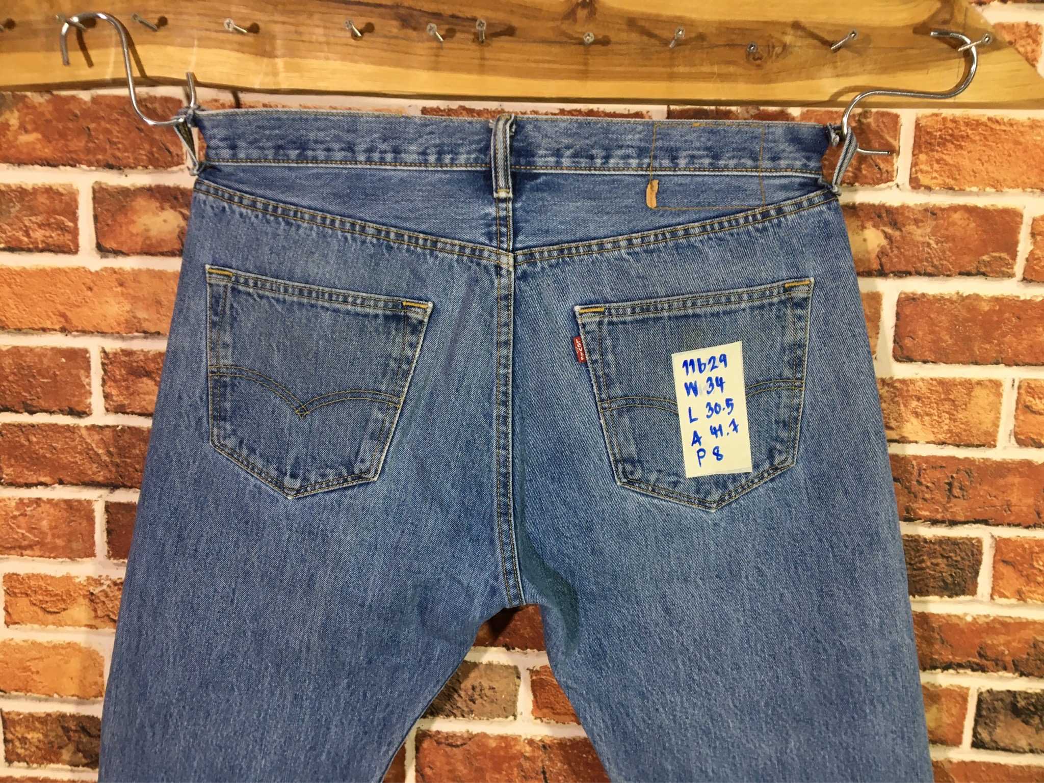 รหัส11629 Levi's501  Made in Mexico เลขกระดุม4032 วัดจริง เอว34
