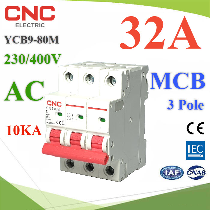 เบรกเกอร์ AC MCB-3P-32A-CNC Breaker AC MCB MCCB
