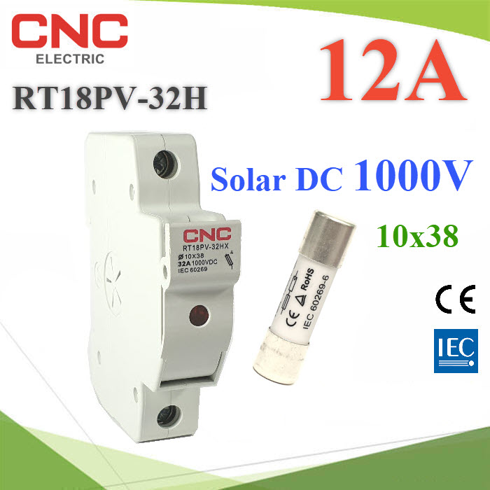 ฟิวส์ Solar DC 10x38 SET-Fuse-DC-12A Fuses Solar DC 10x38