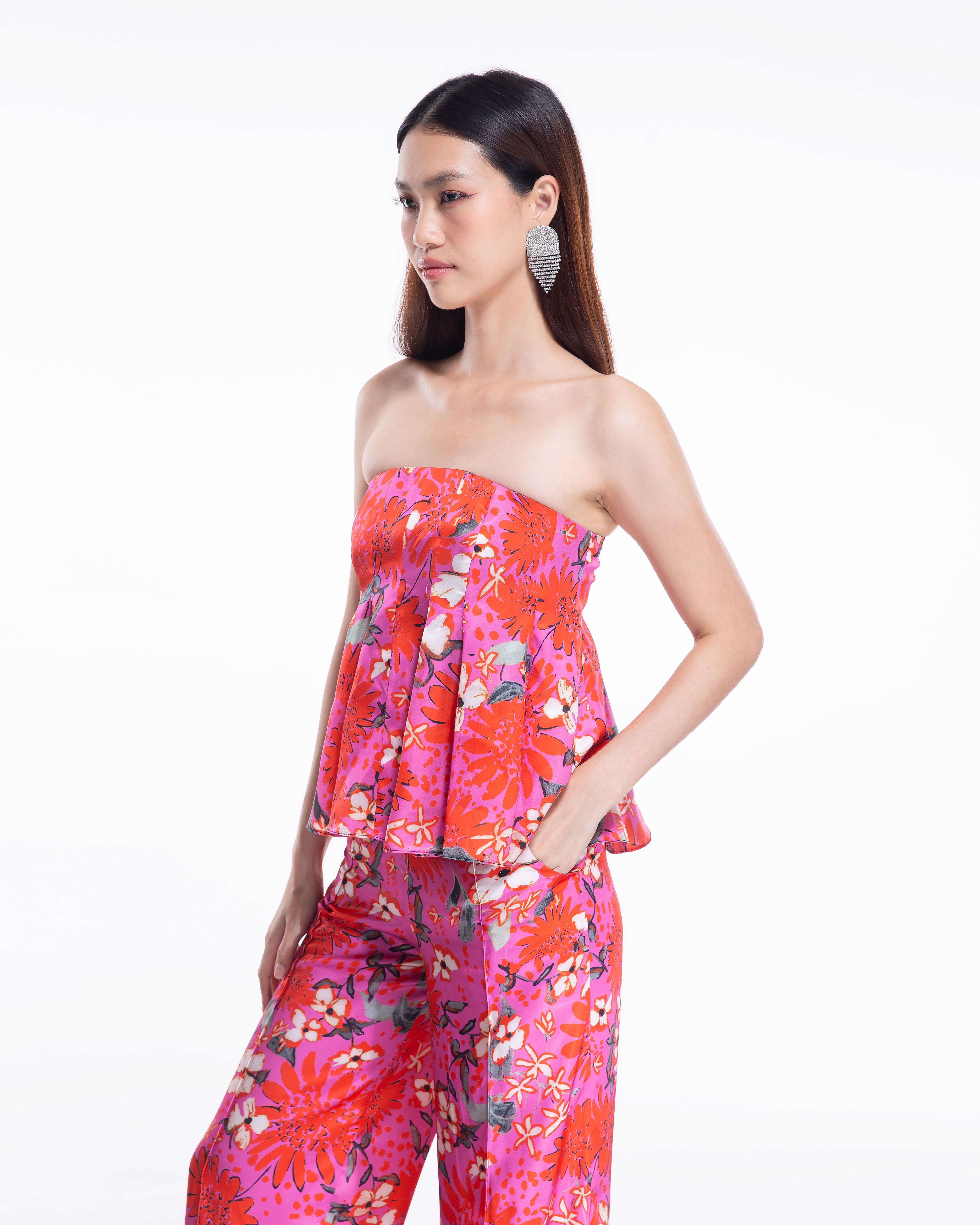 Strapless Ruffle Top
