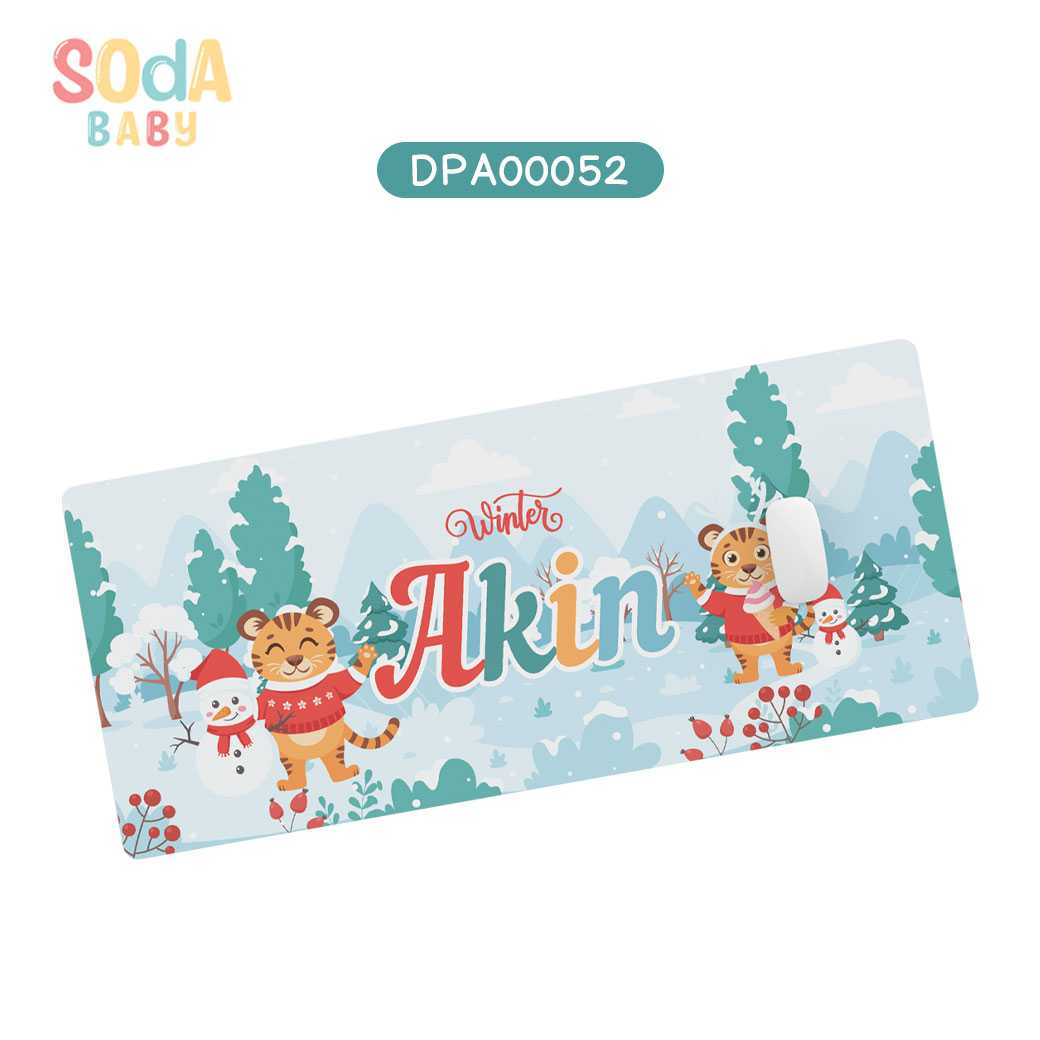 แผ่นรองเมาส์ Mouse Pad ลาย Winter #ใส่ชื่อได้ รหัส DBA00052 ⛄️❄️#Winter #SOdAbaby