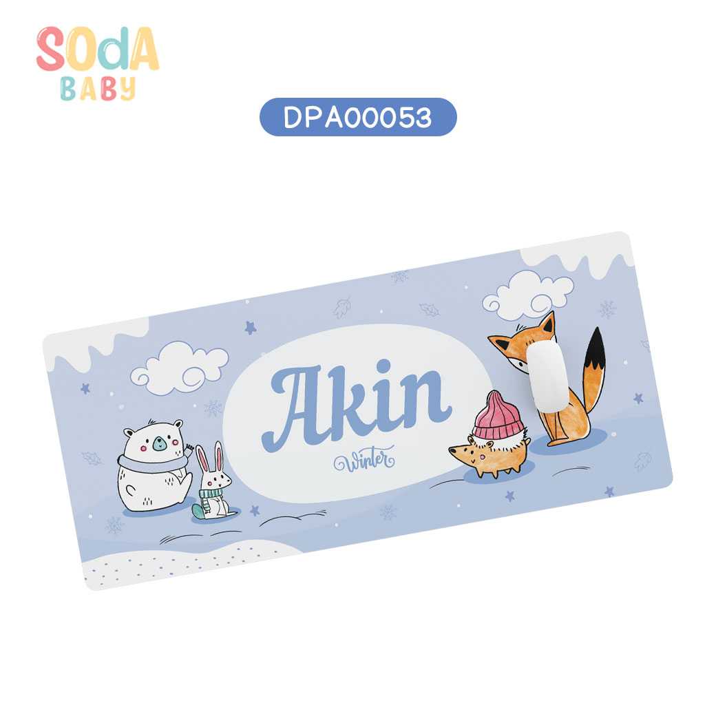 แผ่นรองเมาส์ Mouse Pad ลาย Winter #ใส่ชื่อได้ รหัส DBA00053 ⛄️❄️#Winter #SOdAbaby