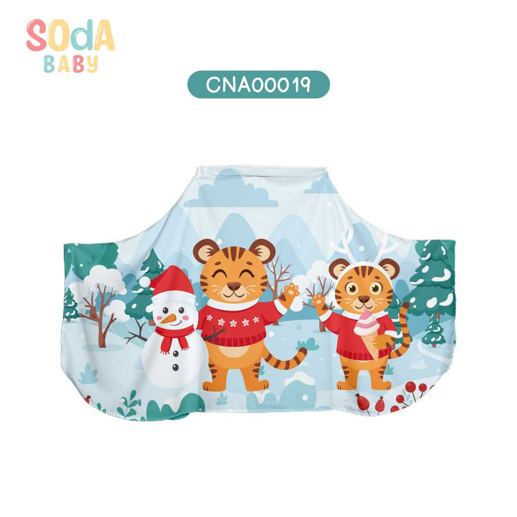 ผ้าคลุมให้นม ลาย Winter รหัส CNA00019 ⛄️❄️#Winter #SOdAbaby