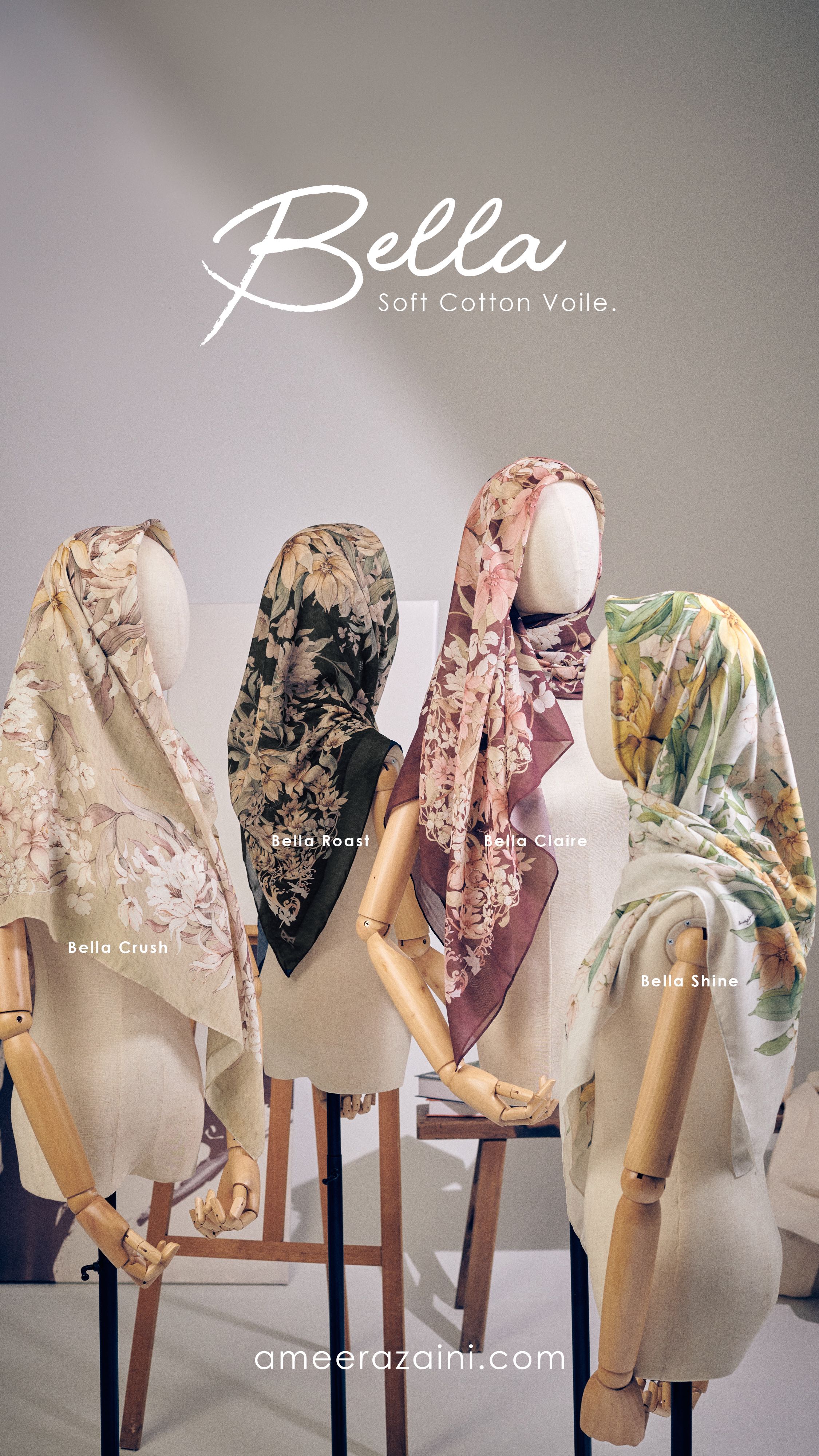 New in Azbella ผ้าคลุมฮีญาบสำหรับมุสลิม ผ้าพันคอ ผ้าคลุมไหล่ ทรงสี่เหลี่ยมจัตุรัส