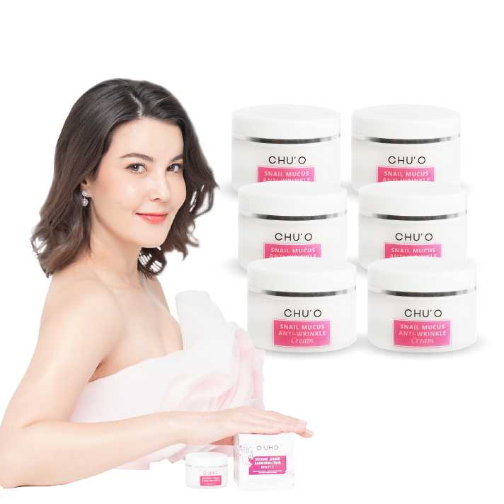CHU’O Snail Mucus Anti - Wrinkle Cream ครีมเมือกหอยทาก 30 มล. เซต 6 กระปุก (114122)