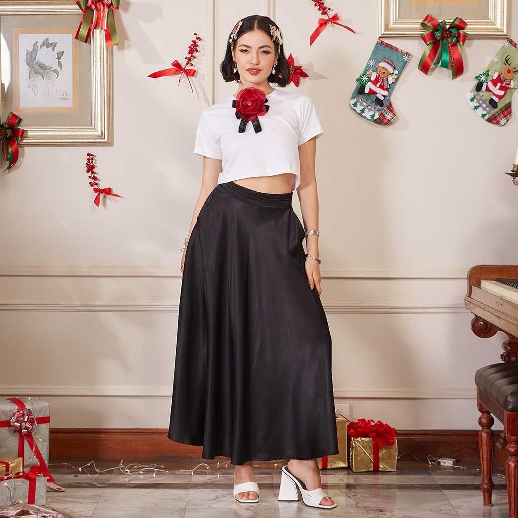 Evil Skirt - Malabrand PF23 M09 กระโปรงยาวเอวสูงผู้หญิง