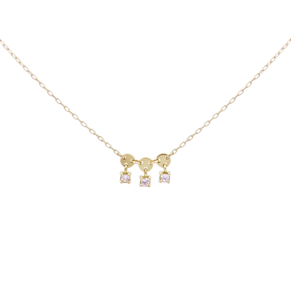 NECKLACE - Choker Three Diamonds Lab Grown Diamond