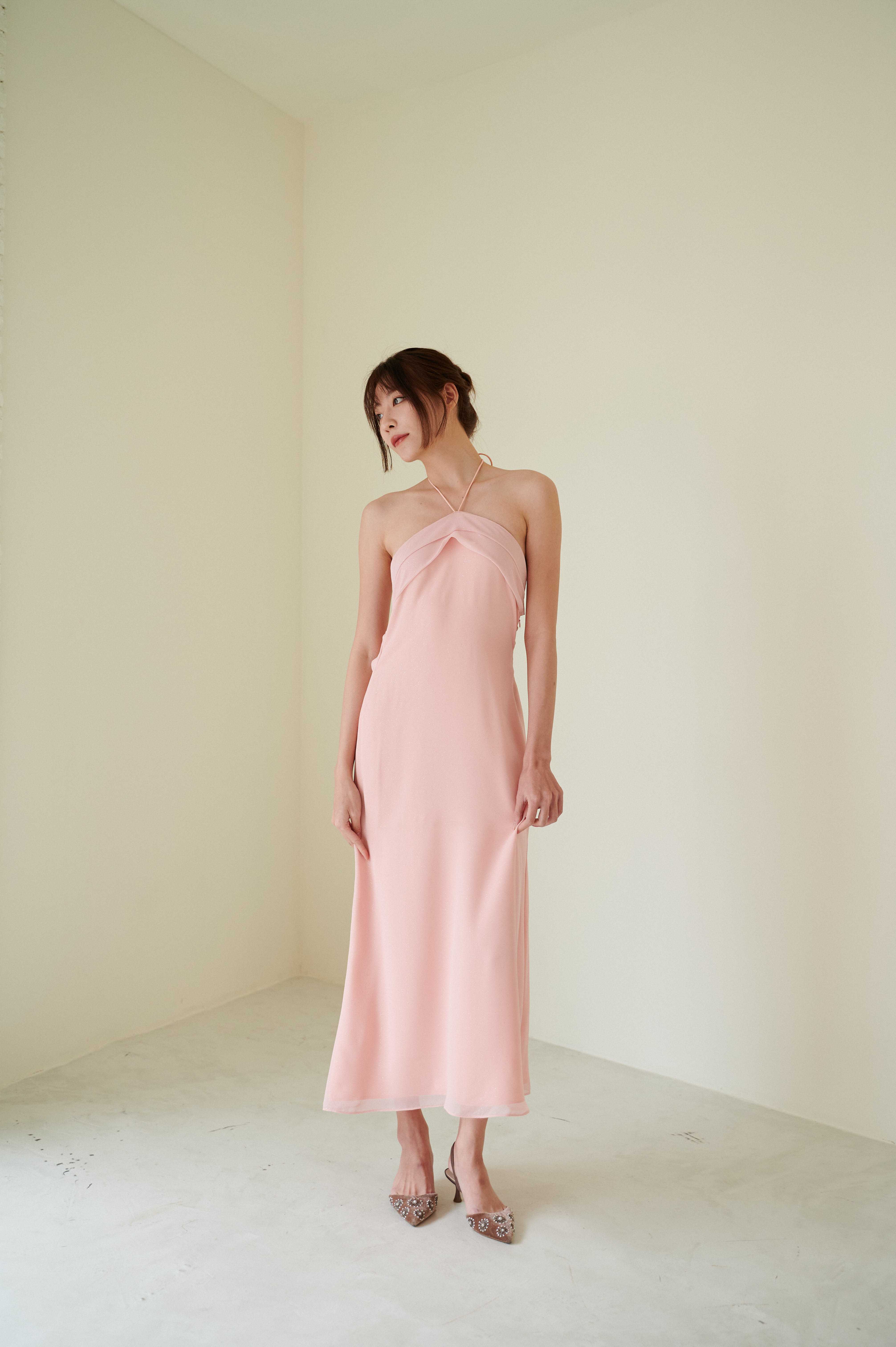 Lemonade Dress - Cotton pink (Glitter)
