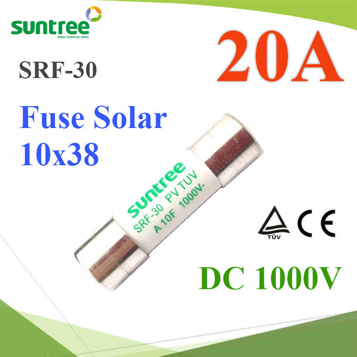 ฟิวส์ Solar DC 10x38 SRD-30-FUSE-20A Fuses Solar DC 10x38