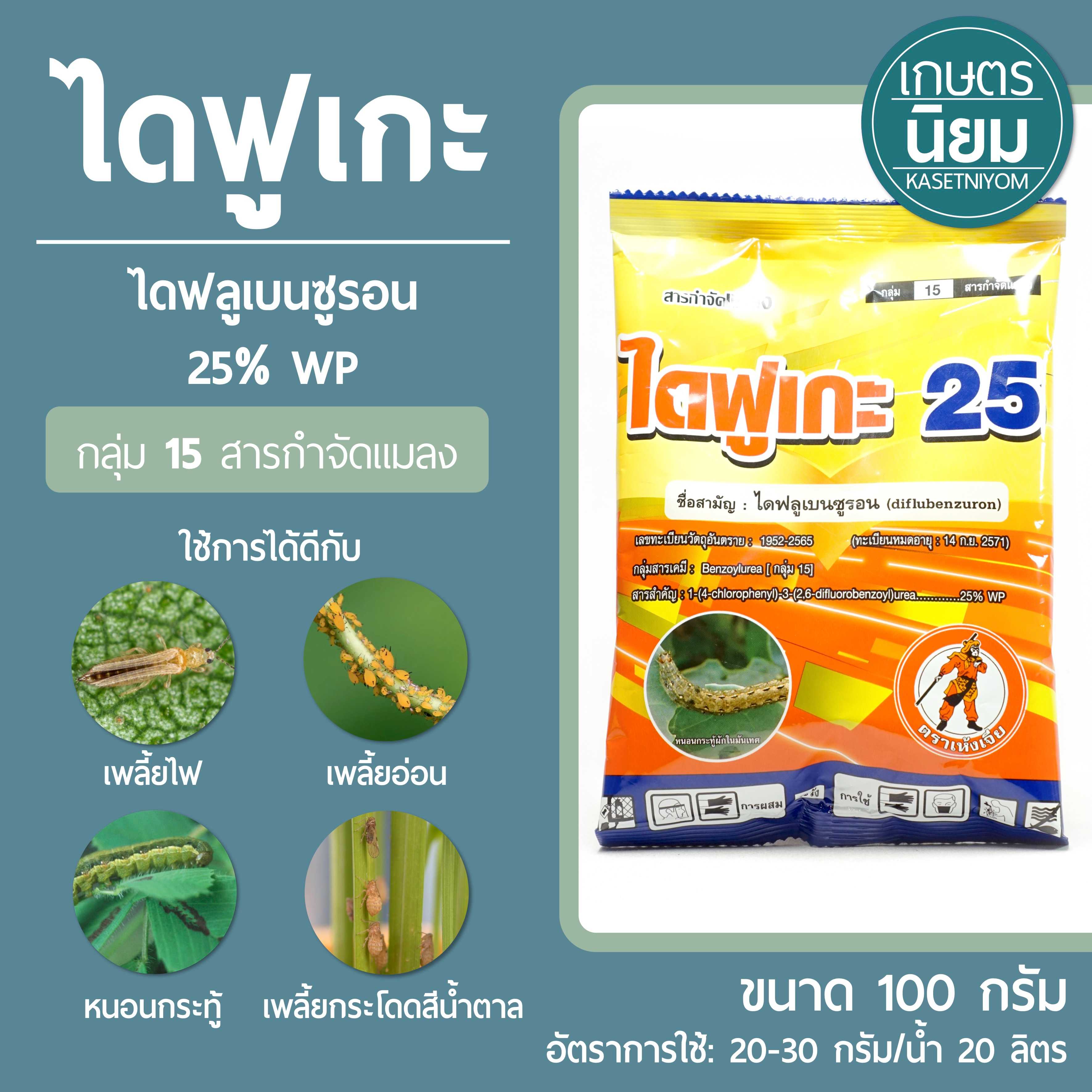 ไดฟูเกะ (ไดฟลูเบนซูรอน 25% WP)​ 100 กรัม
