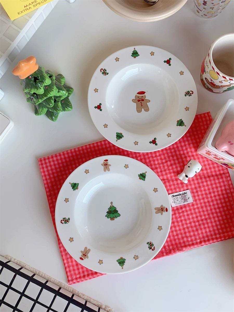 จานก้นลึก 𝑪𝒉𝒓𝒊𝒔𝒕𝒎𝒂𝒔 🌲🍪 Twinnies Decor