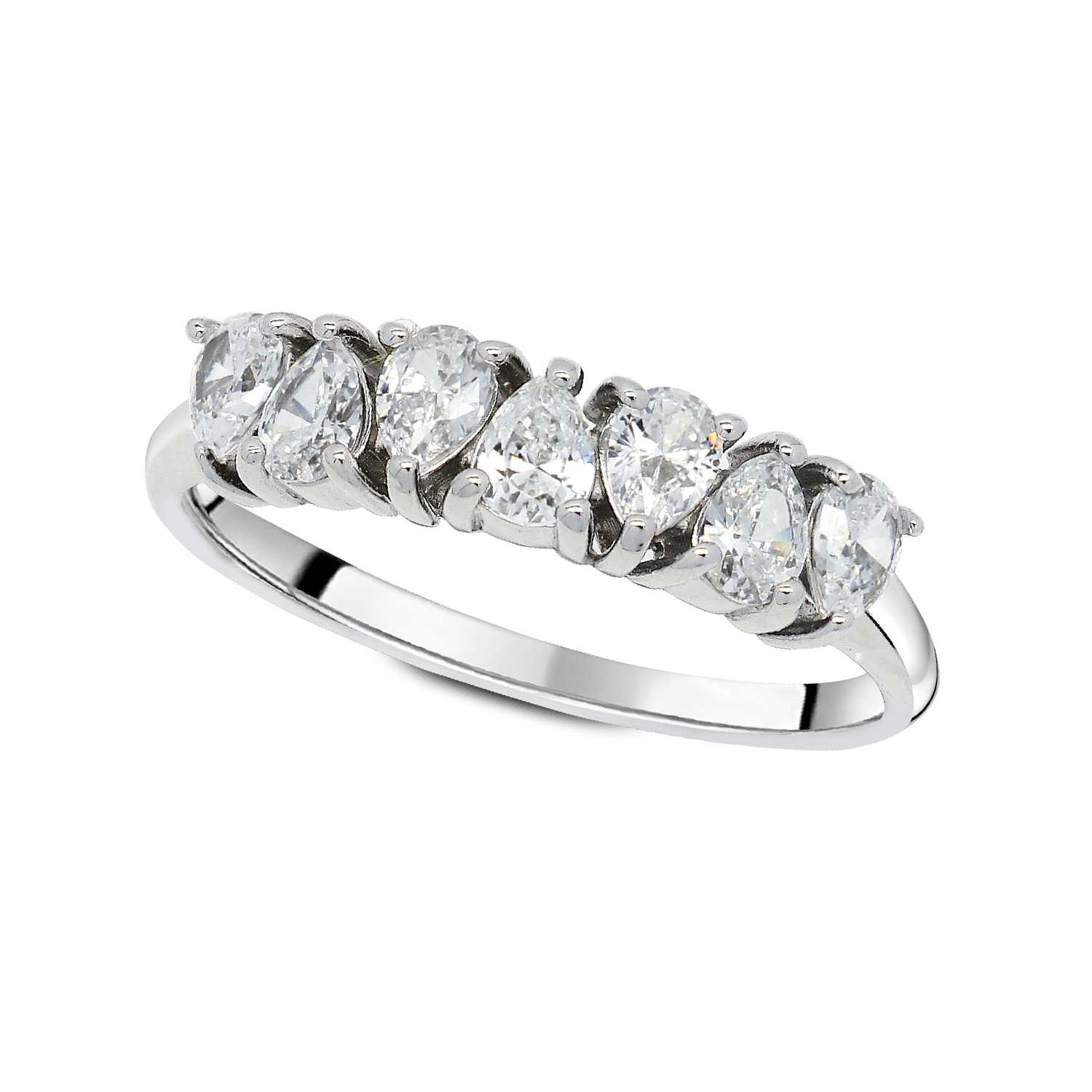 Ring With Pear Shaped CZ