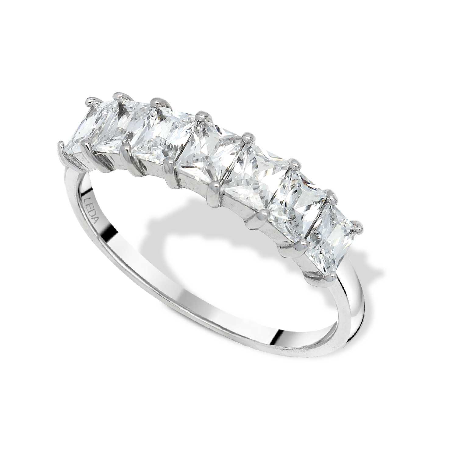 Ring With Baguette Shaped CZ
