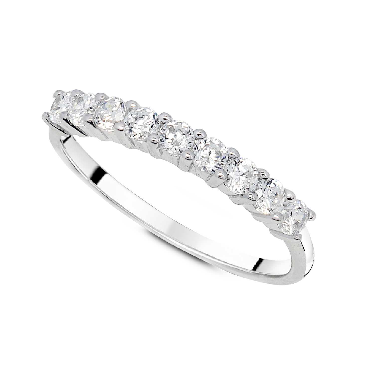 Silver Ring With Round CZ