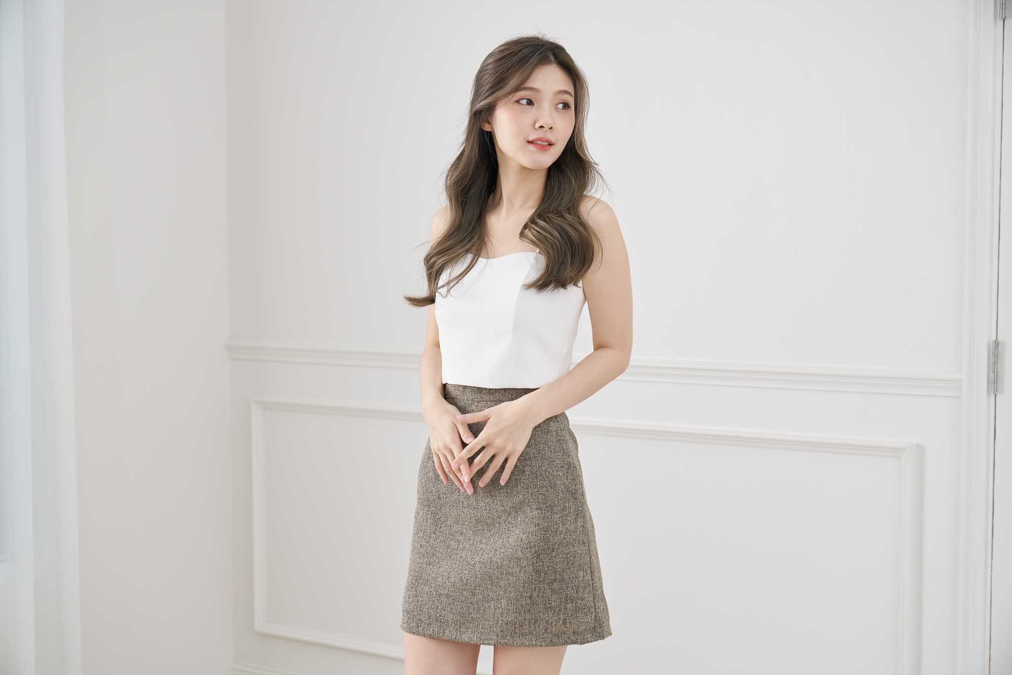 Pixie Skirt (Beige Wool)