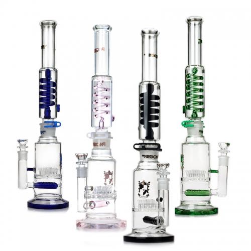 PHOENIX STAR Freezable Coil Bong Sprinkler Perc l 49 cm