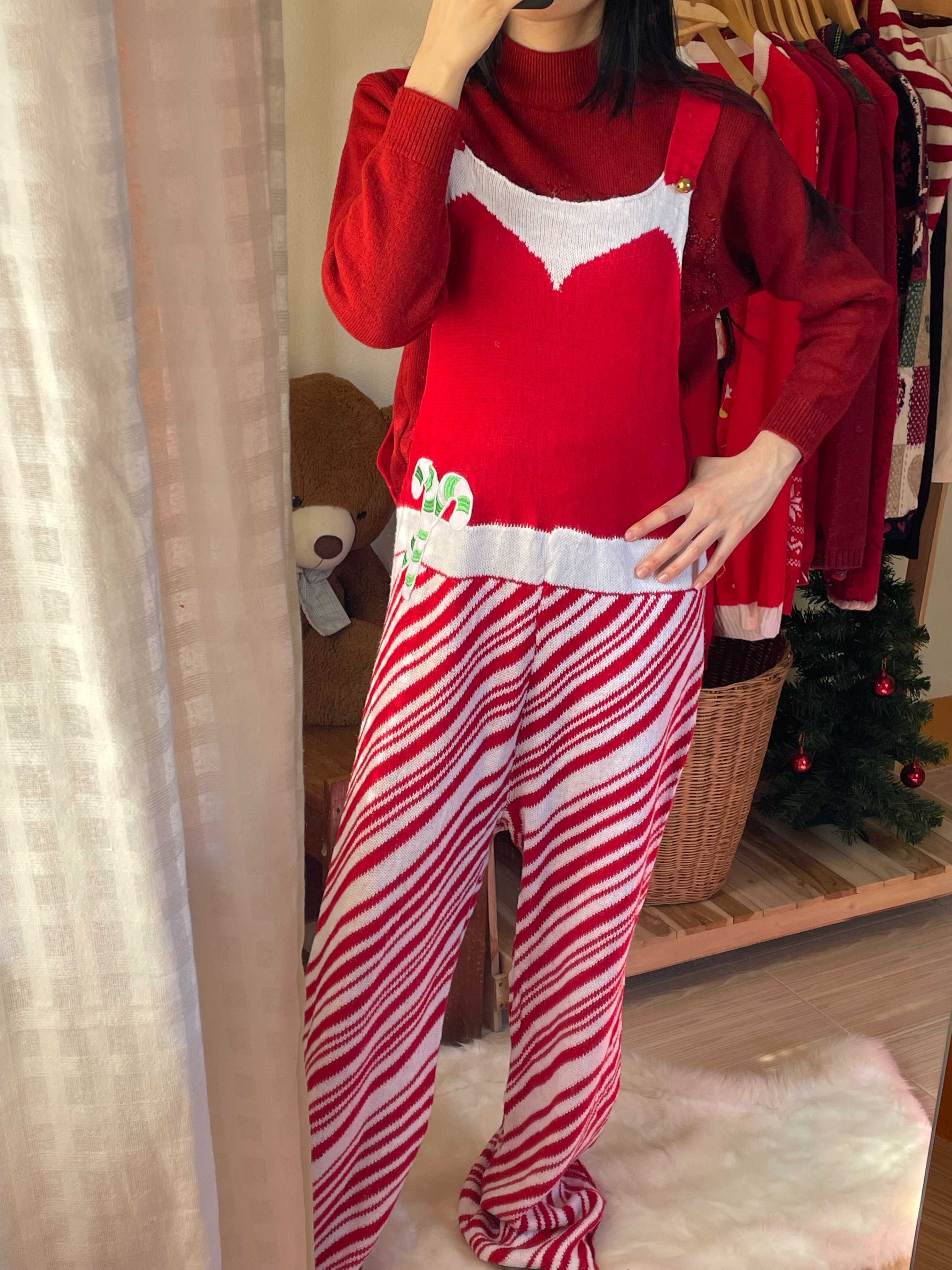 Santa Jumpsuit ชุดจั๊มซานต้า ชุดซานต้า