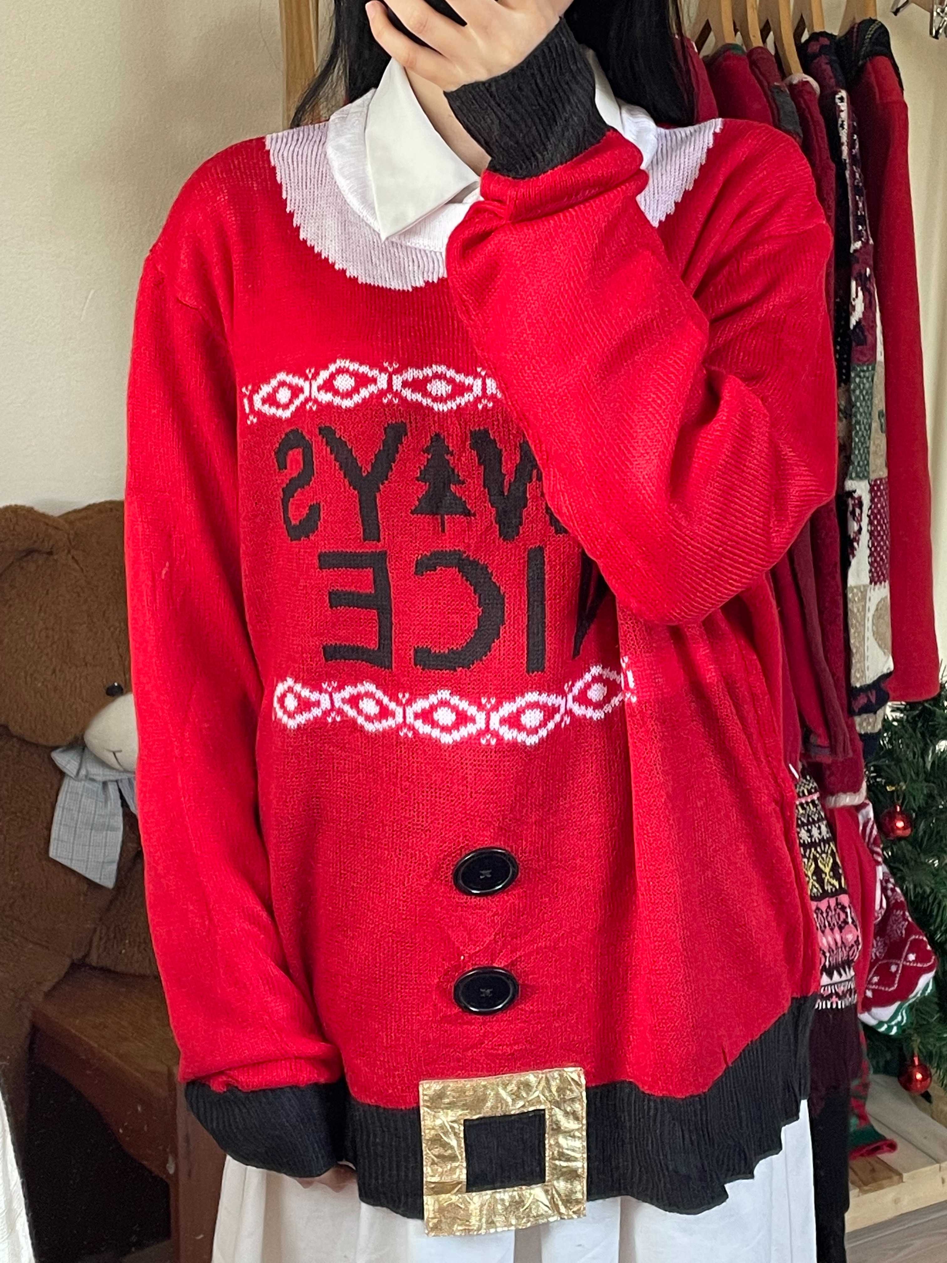 เสื้อไหมพรมคริสต์มาส เสื้อกันหนาว เสื้อซานต้า