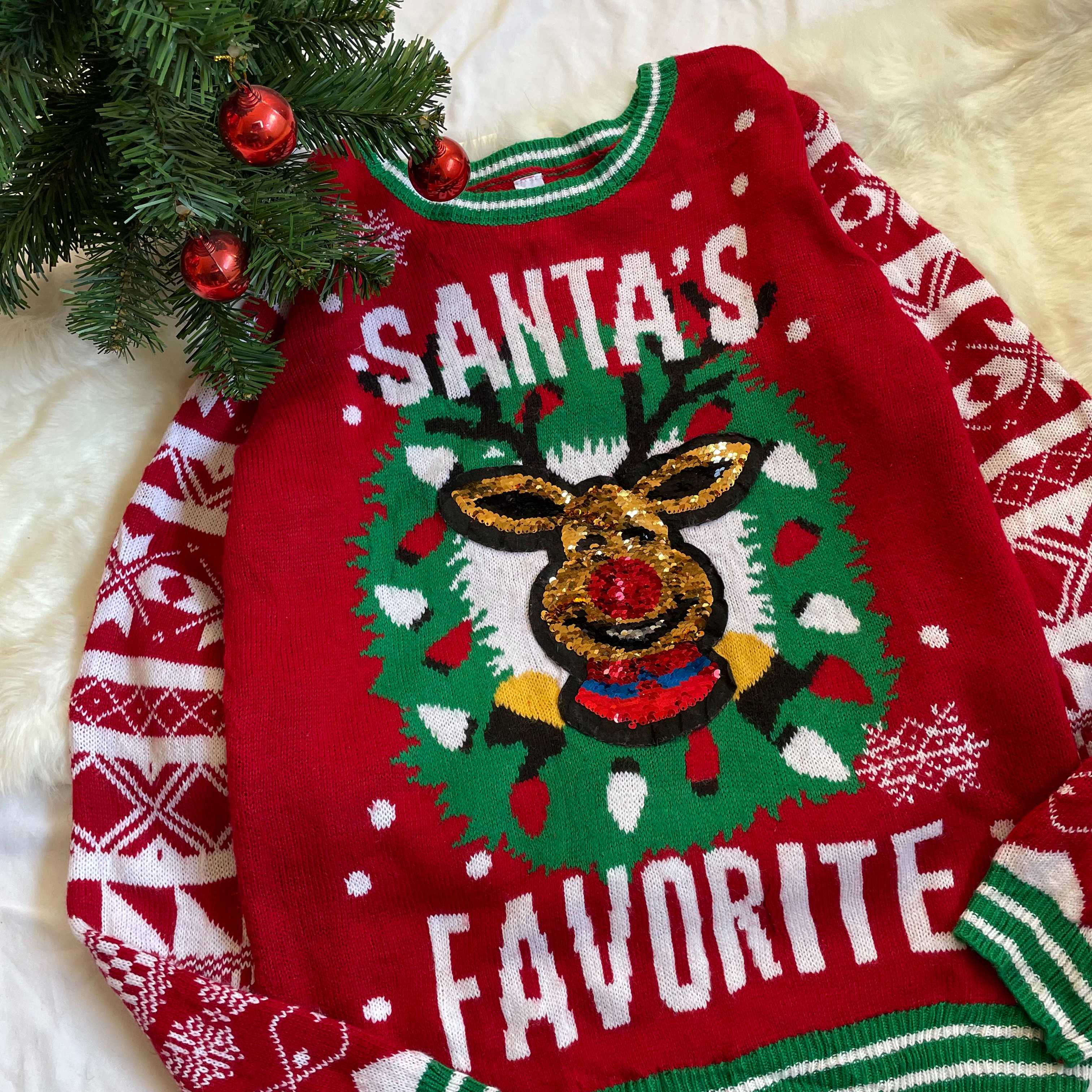 เสื้อไหมพรมคริสต์มาส Santa's favorite