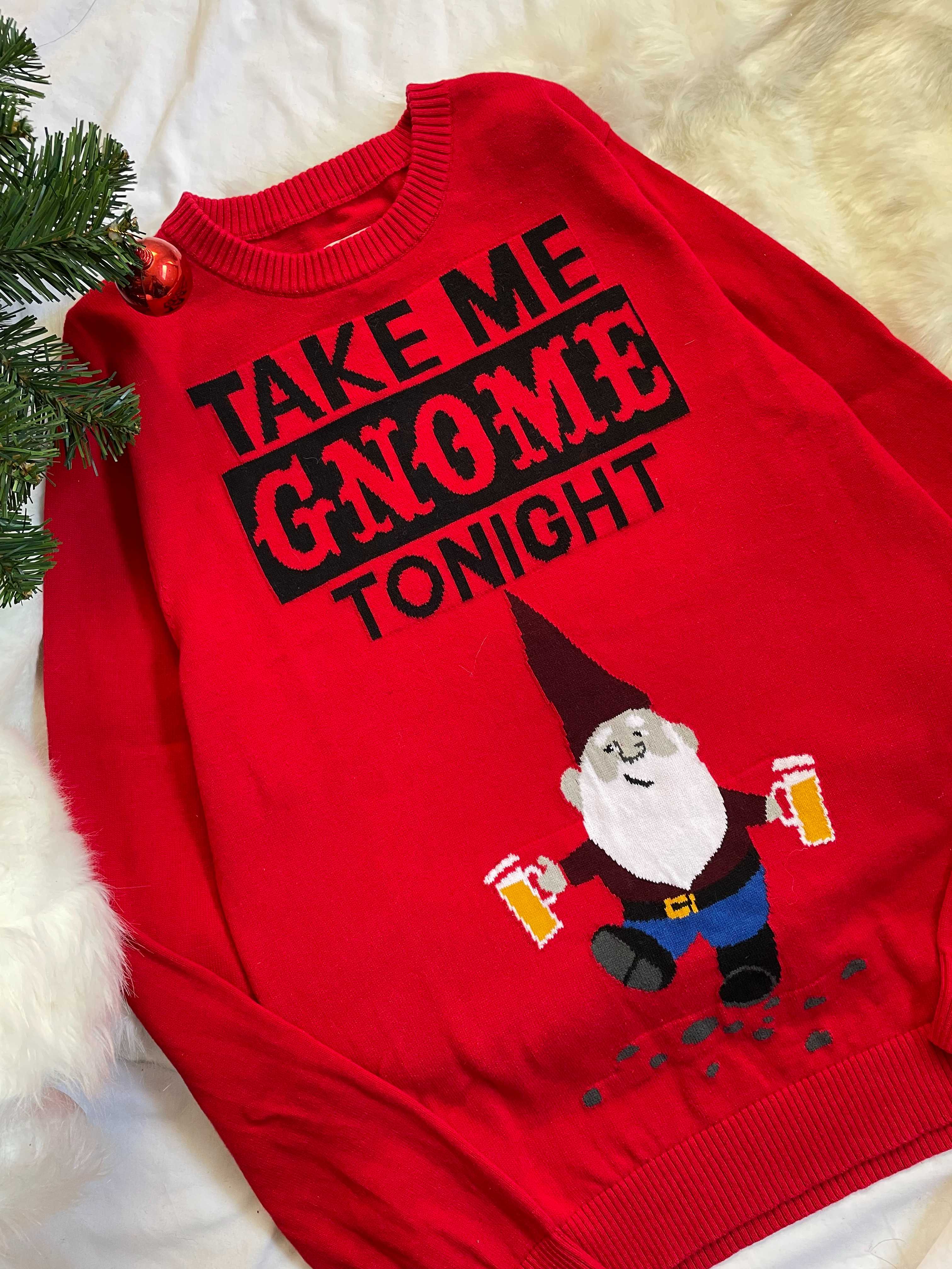 เสื้อไหมพรมสีแดง เสื้อสเวตเตอร์ เสื้อแขนยาว เสื้อกันหนาว