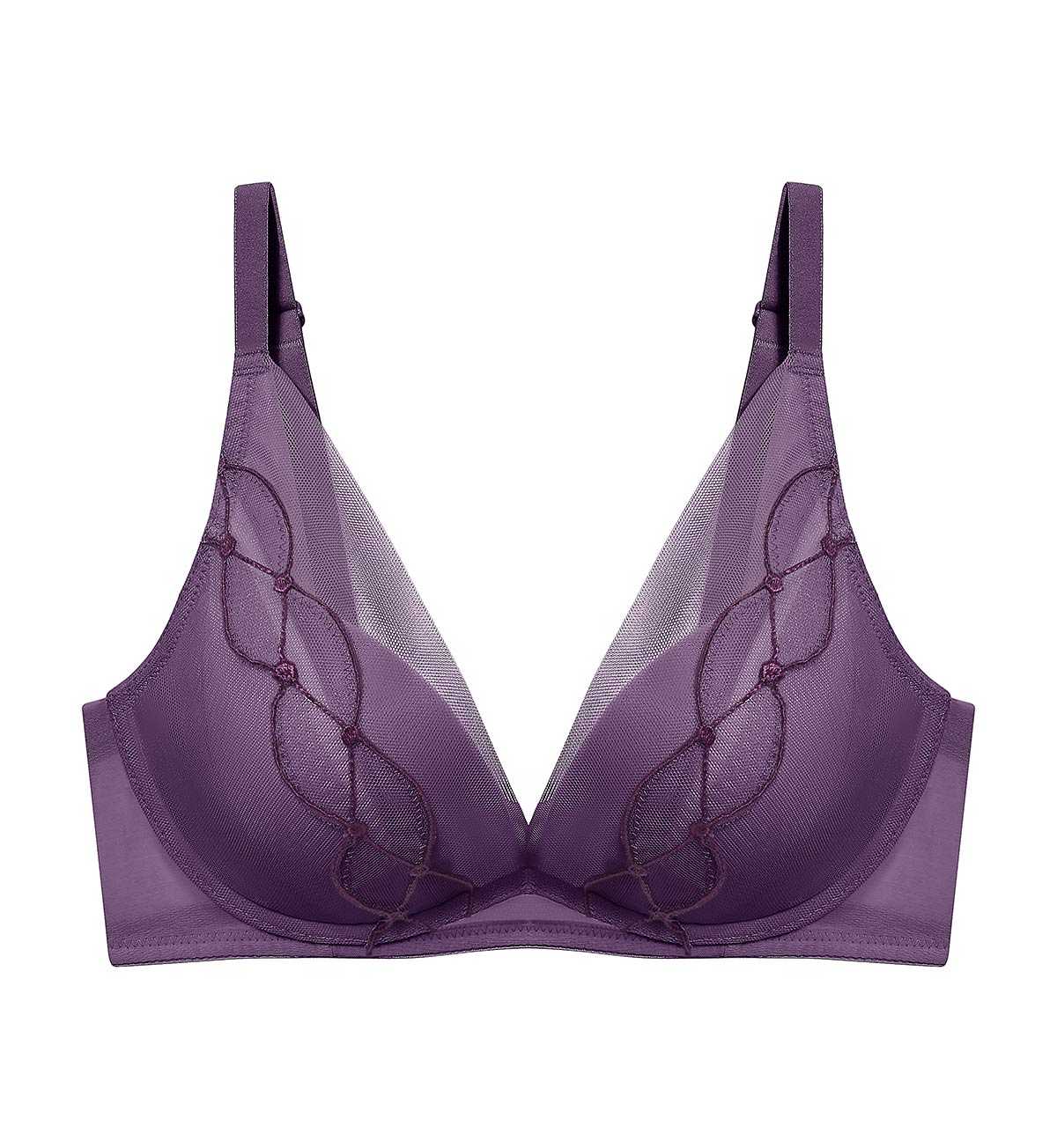 Bargain Triumph 10217133 Style Seduction HU DV-R 6917 เสื้อชั้นในไม่มีโครงรูปแบบ Deep V สีม่วง