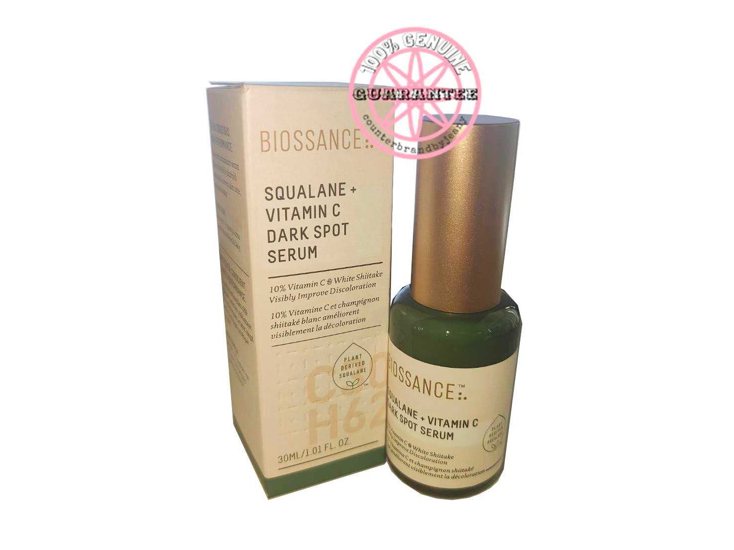 EXP02/24 BIOSSANCE Squalane + Vitamin C Dark Spot Serum 30mL