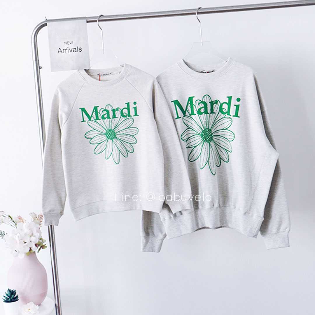 Mardi Sweatshirt Flowermardi (Oatmeal Green)