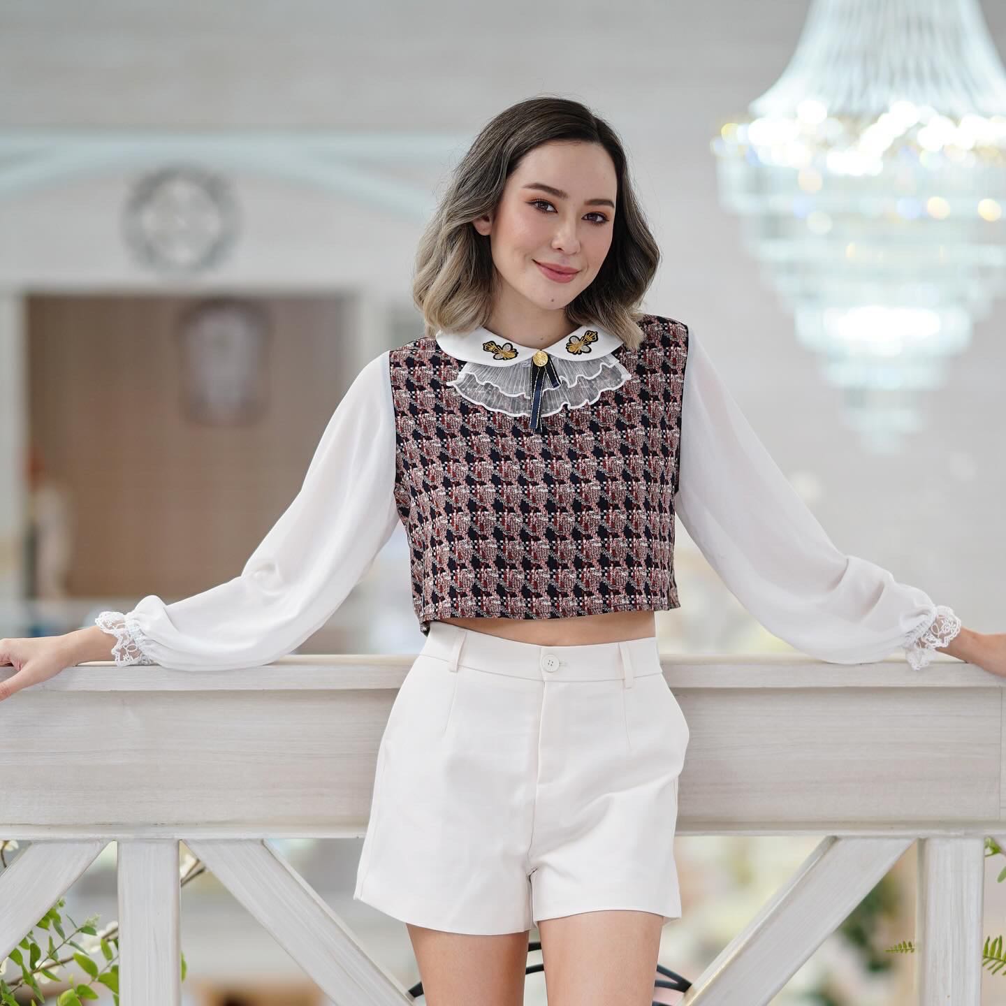 Windsor Pink Mom Crop top