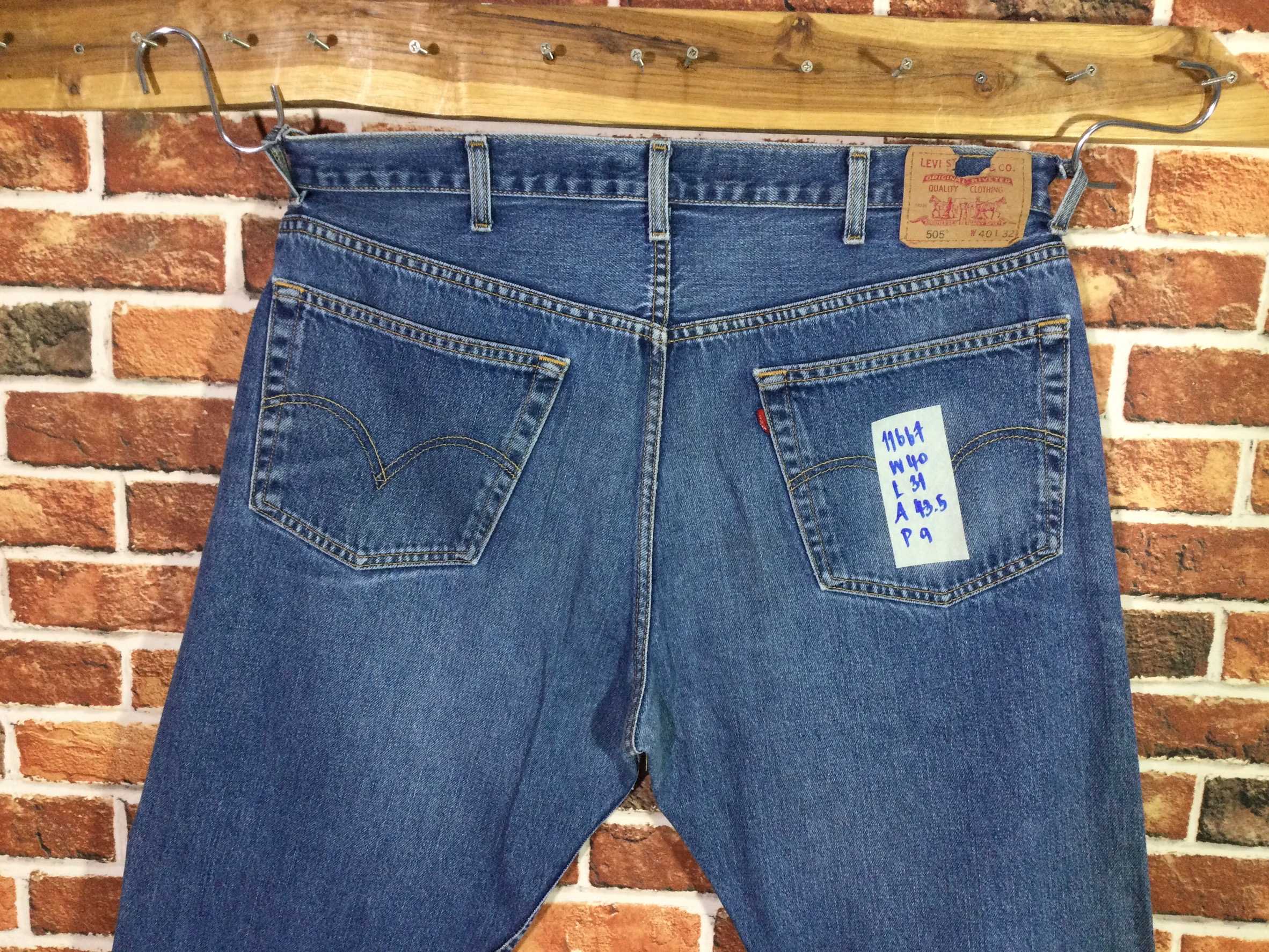 รหัส11667 Levi's505(ตรงป้าย)  Made in  Canada เลขกระดุม212 วัดจริง เอว40