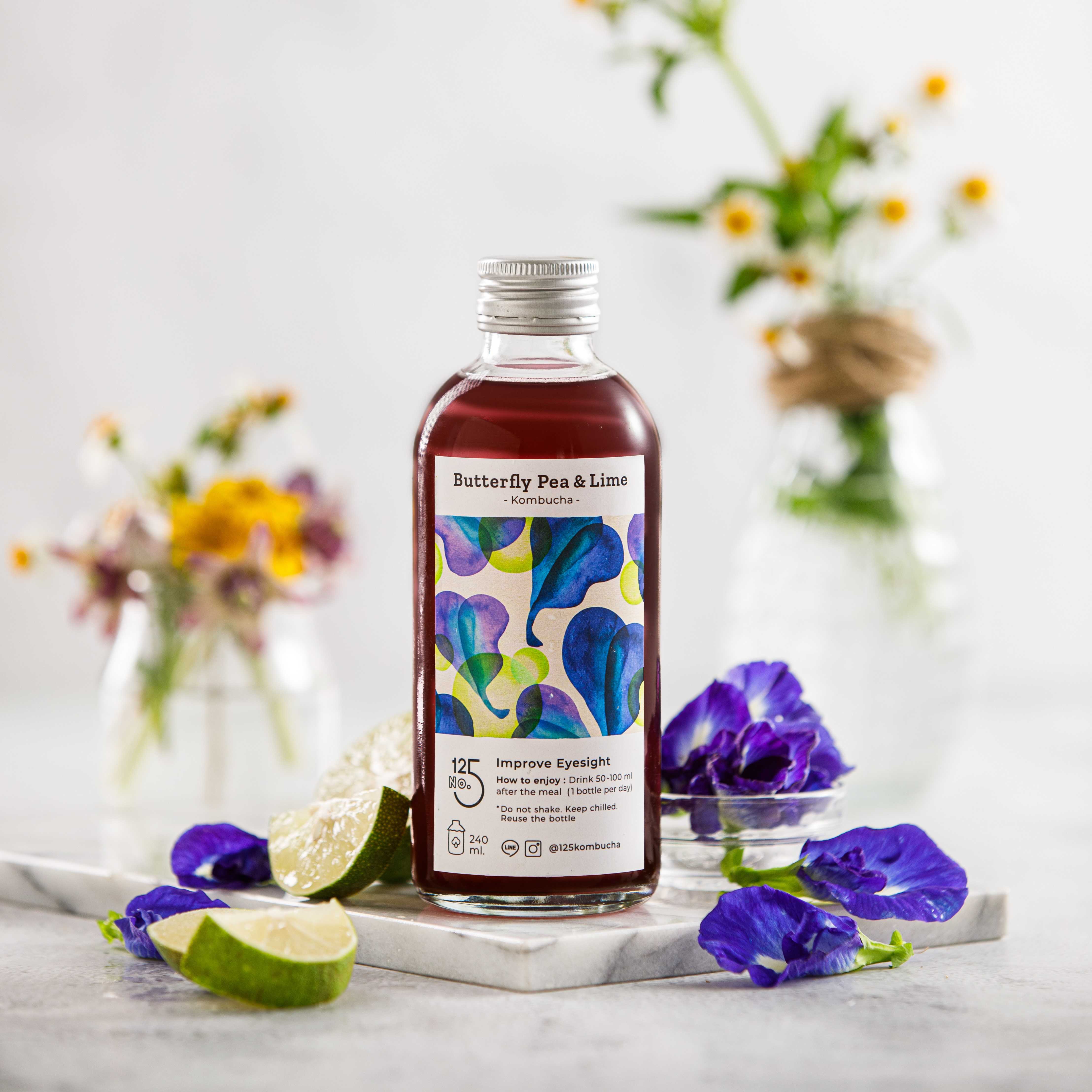 Butterfly Pea & Lime Kombucha