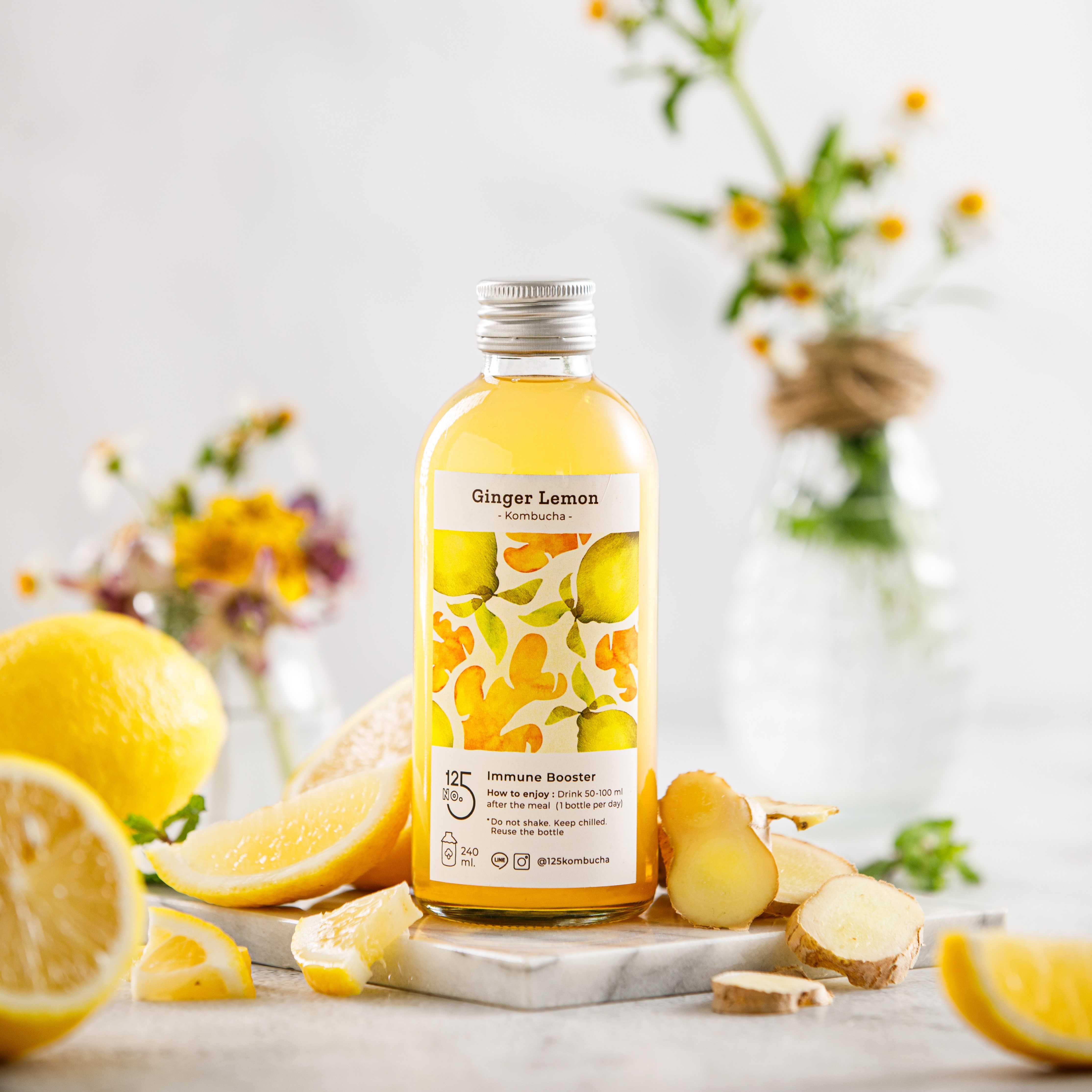 Ginger Lemon Kombucha