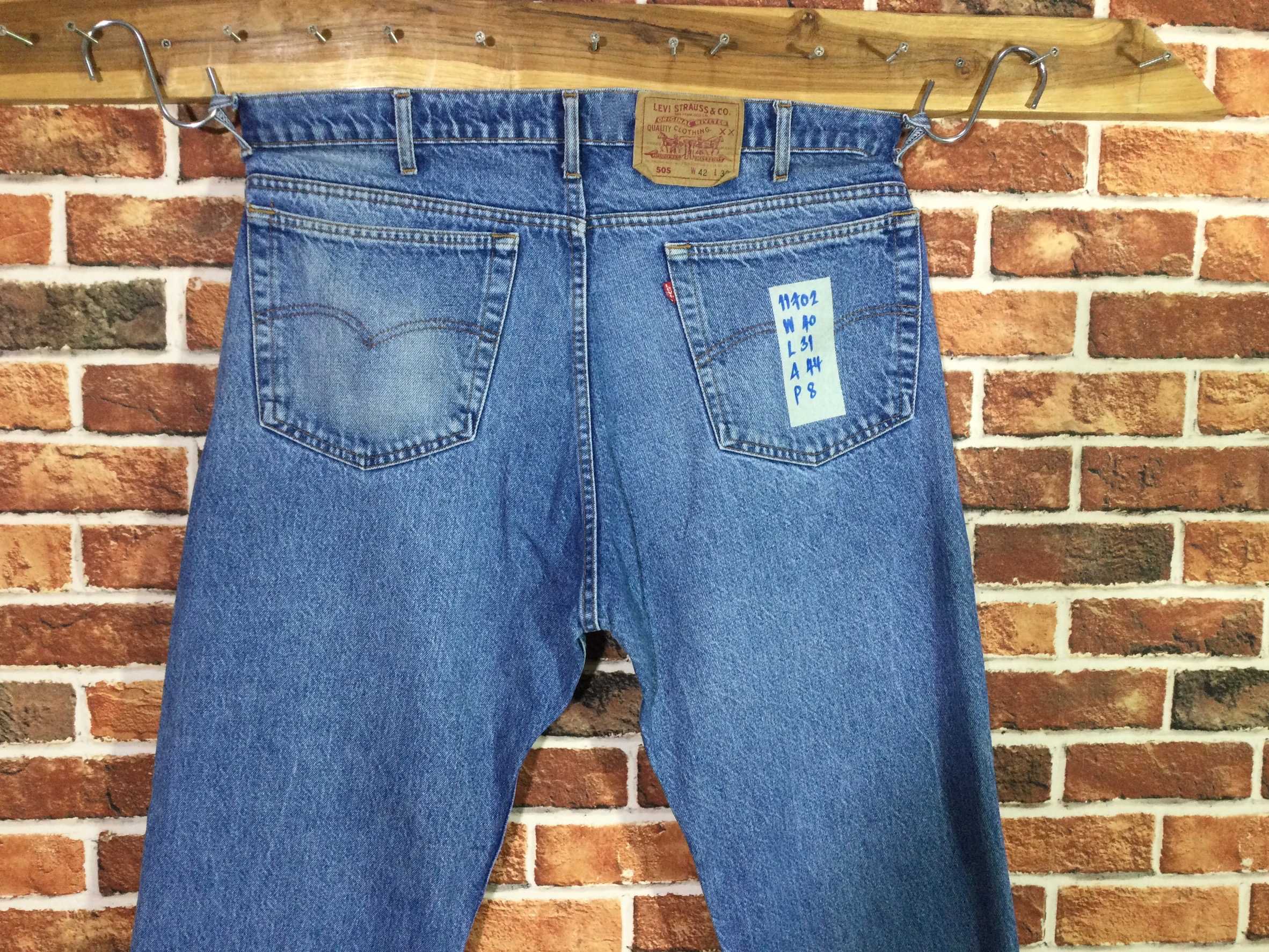 รหัส11702 Levi's505(หมึกเเดง)  Made in U.S.A  เลขกระดุม918 วัดจริง เอว40