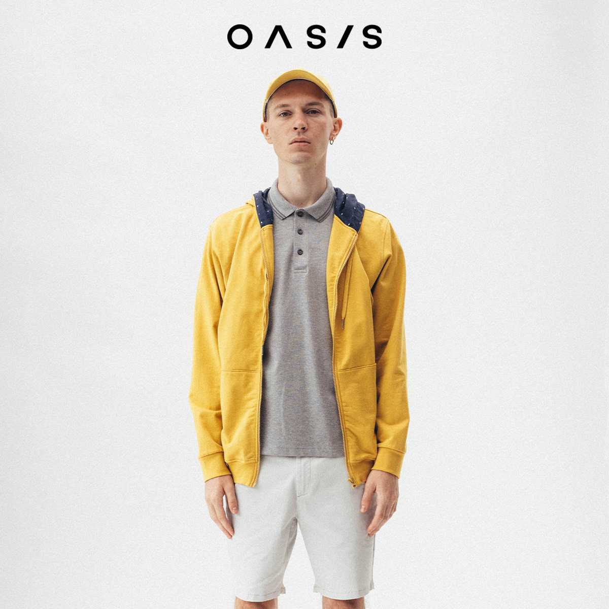 OASIS เสื้อกันหนาว เสื้อแขนยาว เสื้อแจ็คเก็ต ฮูด เนื้อผ้า cotton 100% รุ่น MJK-1843