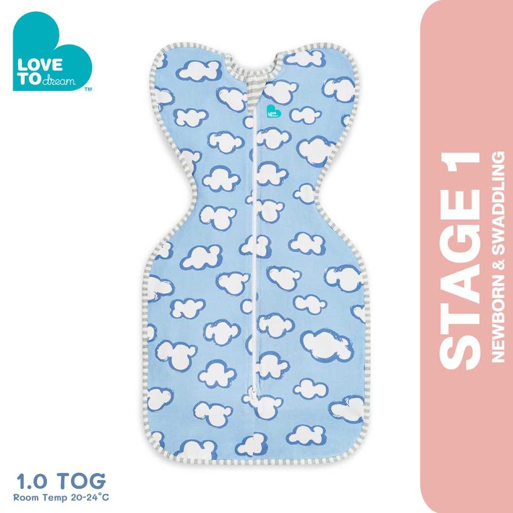 ผ้าห่อตัวเด็กแรกเกิด Swaddle Up™ Original Cotton ลาย Daydream Dusty Blue แบรนด์ Love To Dream