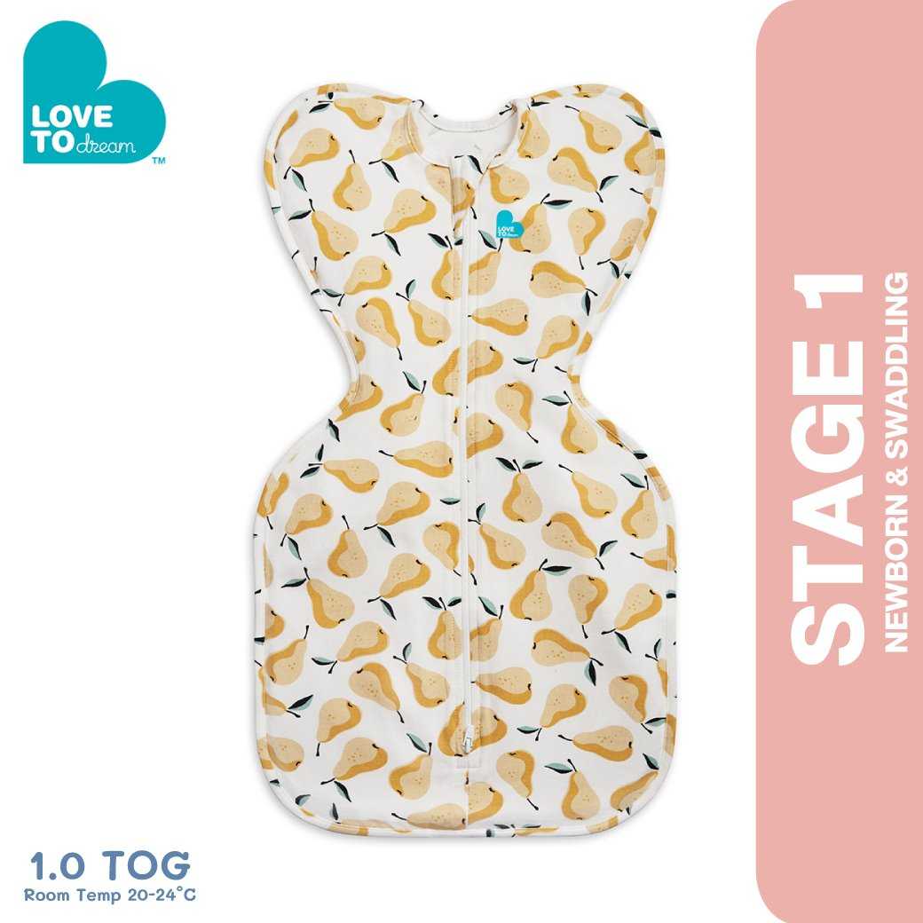 ผ้าห่อตัวเด็กแรกเกิด Swaddle Up™ Original Cotton ลาย Pear Ochre แบรนด์ Love To Dream