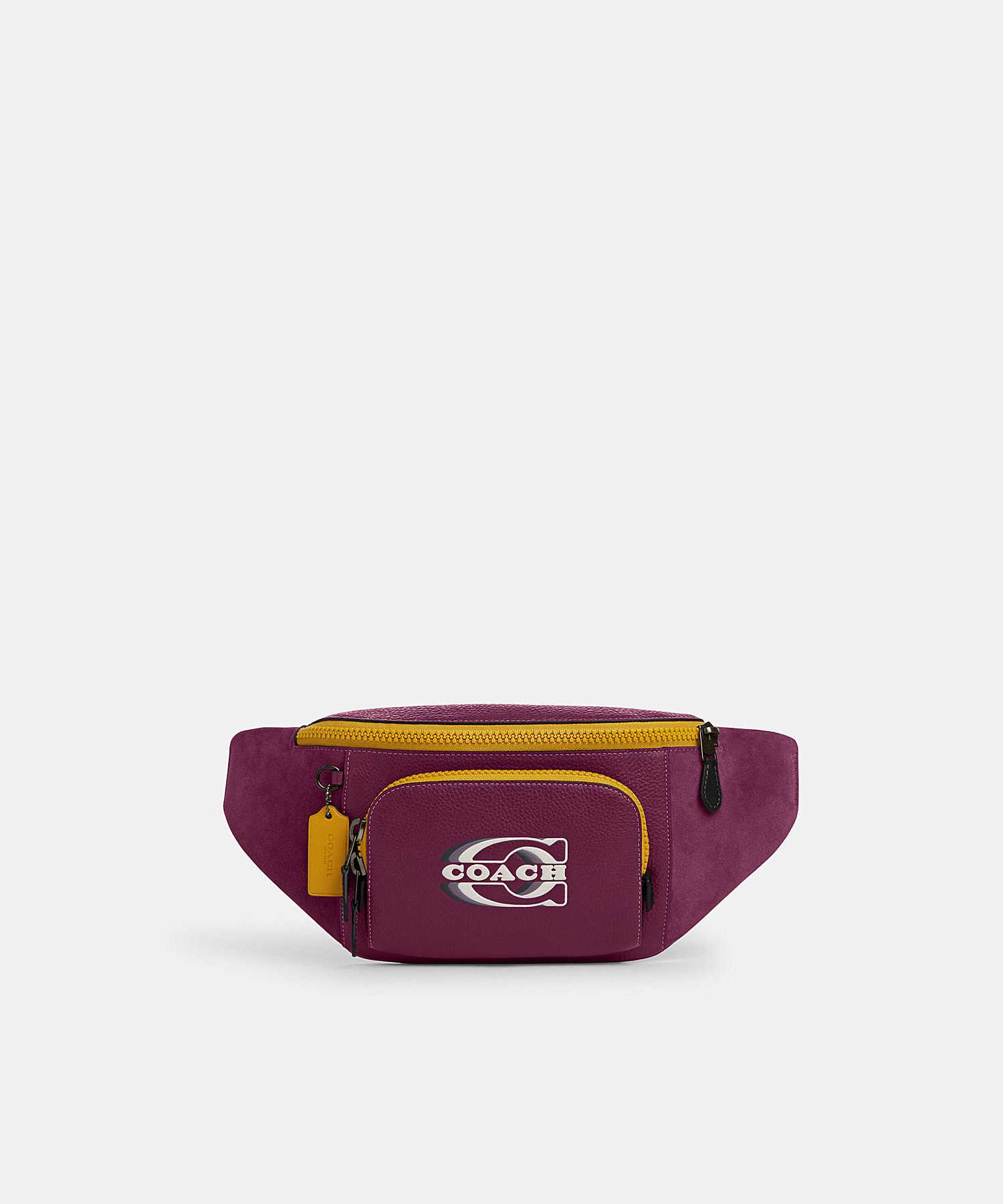 COACH TRACK BELT BAG IN COLORBLOCK WITH COACH STAMP CM274 QBUPC