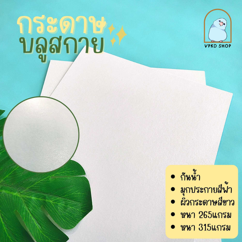 กระดาษบลูสกาย ขนาด A4 แพ็คละ 50 ใบ กระดาษมุกประกายสีฟ้าสวยงาม