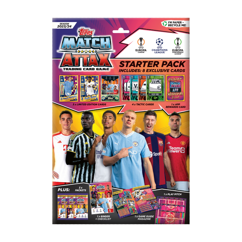 Match Attax Starter Pack 23/24 - การ์ดฟุตบอลแมตช์แอทแทค แฟ้มการ์ดสำหรับเริ่มสะสม