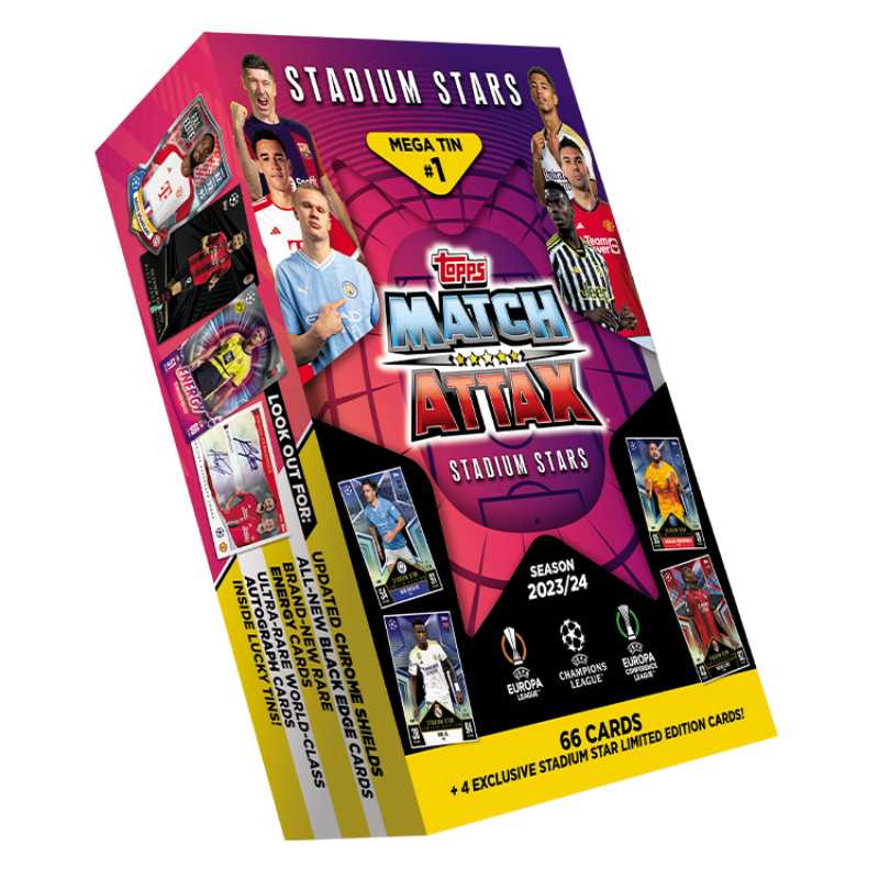 Match Attax 23/24 Mega Tins #1 / การ์ดฟุตบอลแมตช์แอทแทค กล่องเหล็ก เมก้าทิน สีม่วง