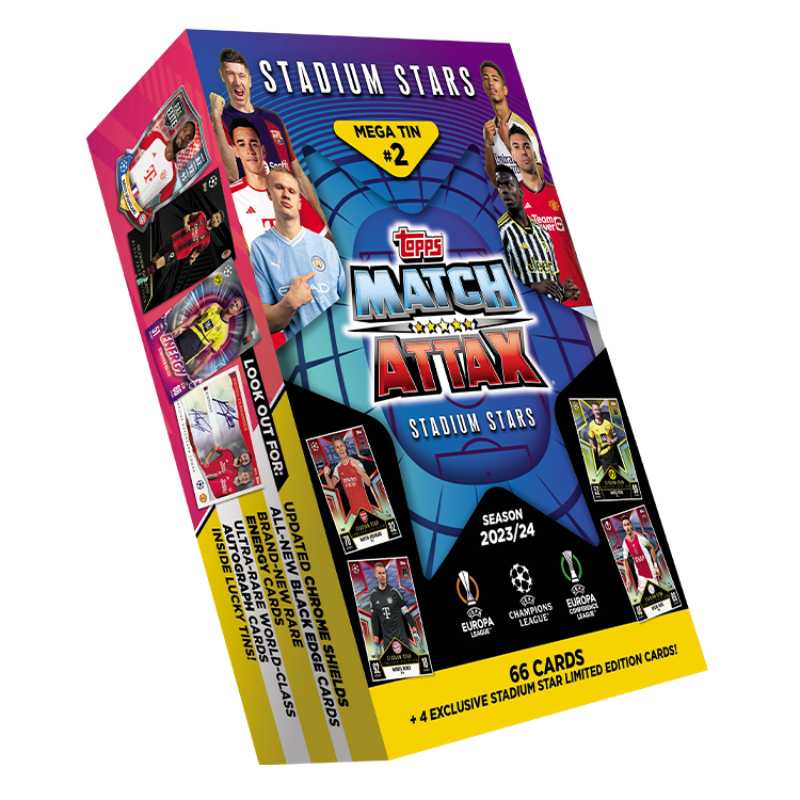 Match Attax 23/24 Mega Tins #2 / การ์ดฟุตบอลแมตช์แอทแทค กล่องเหล็ก เมก้าทิน สีน้ำเงิน