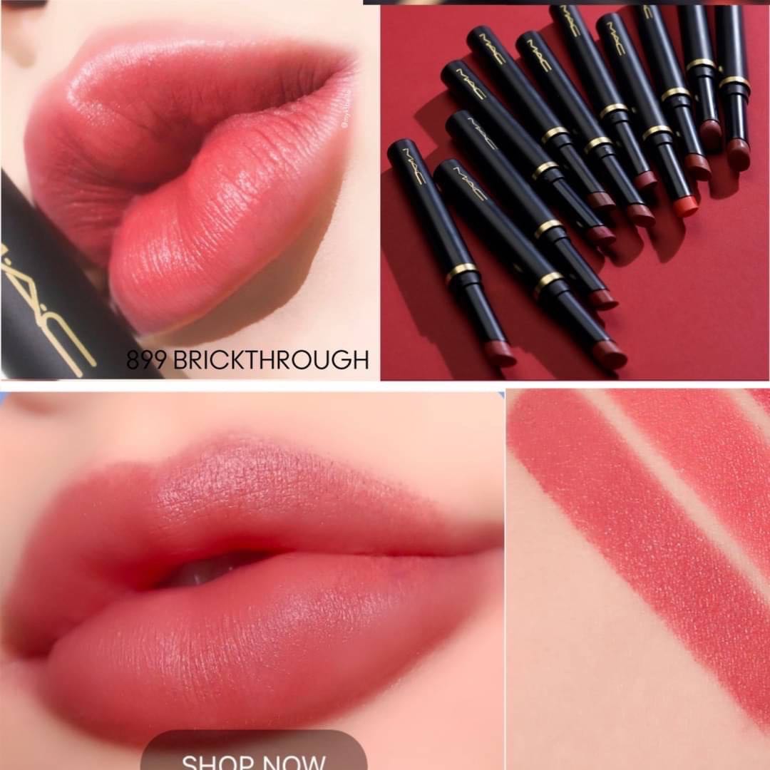 MAC Powder Kiss Velvet Blur Slim Stick Lipsticks  # 899 Brickthroug