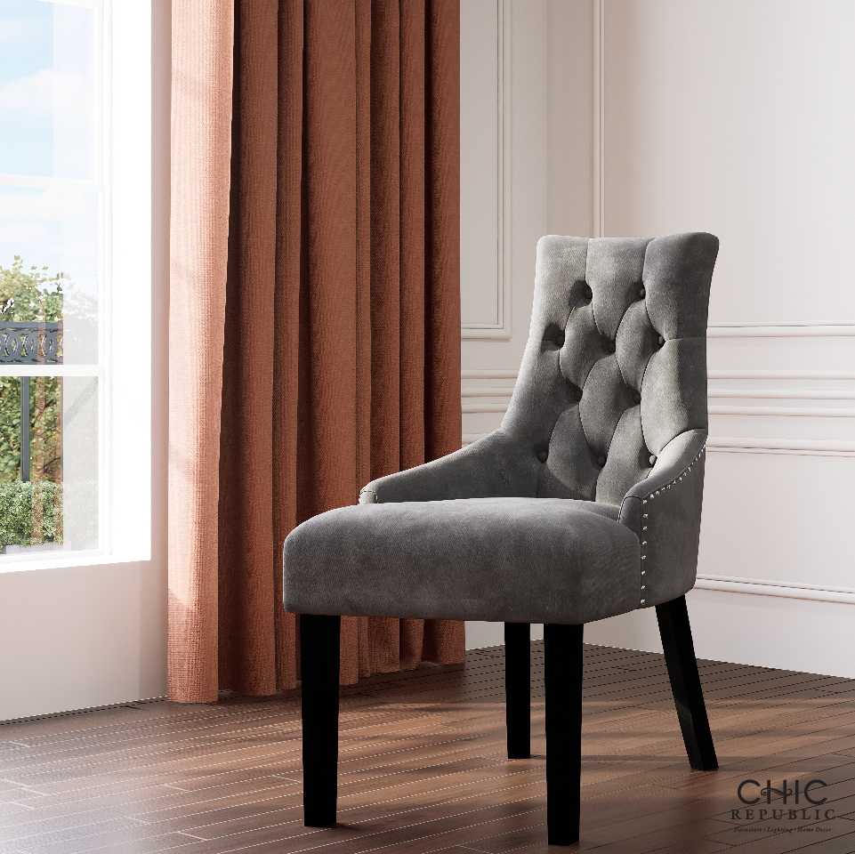 Chic Republic LORENZ เก้าอี้รับประทานอาหาร - สี น้ำตาล , เทา