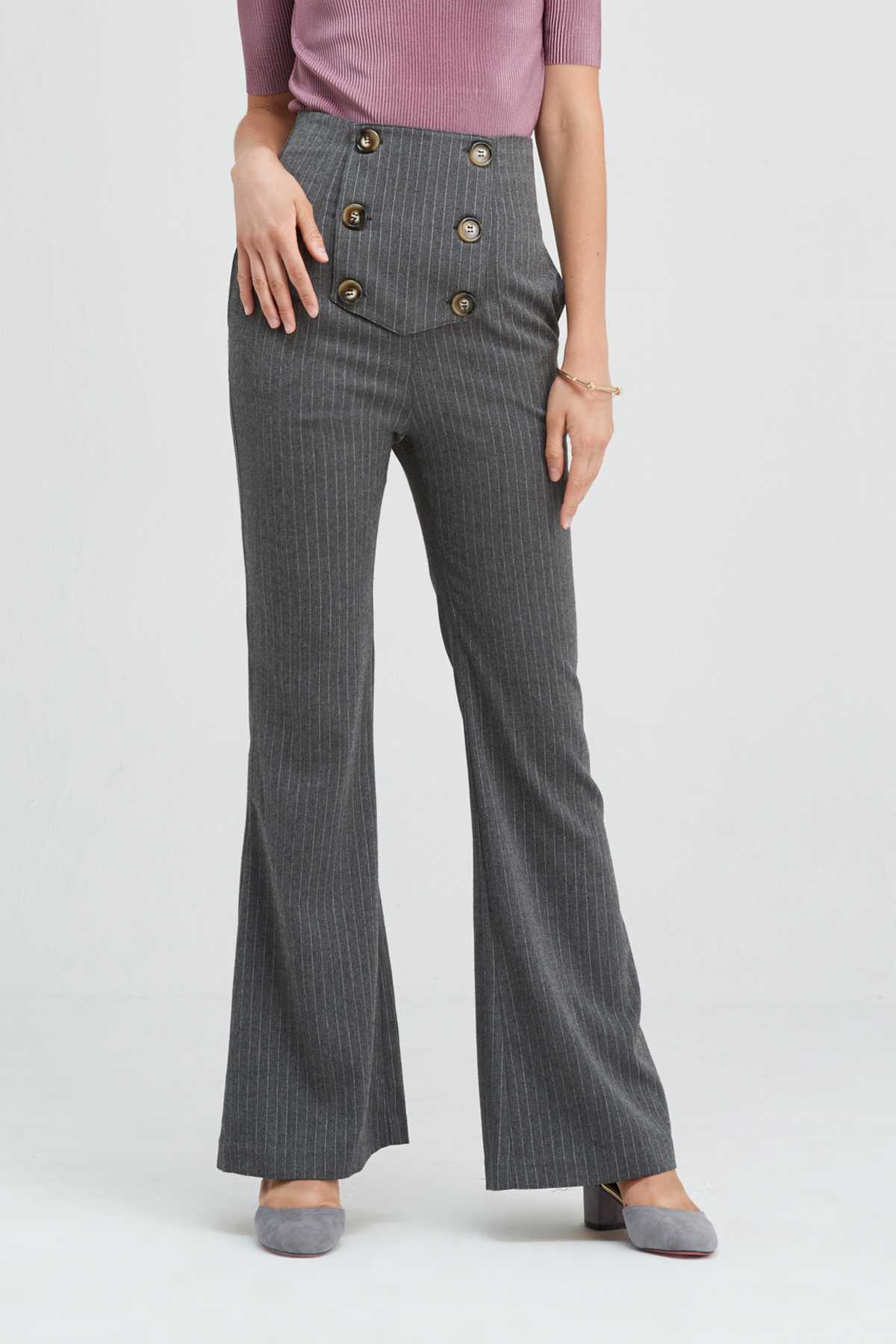 Hamburger Studio Double Button Pants กางเกงขายาว ( K0460 )
