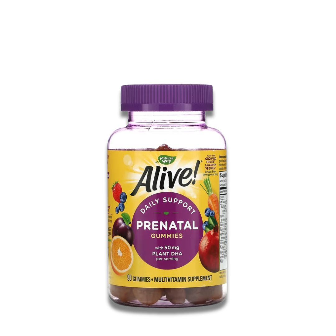 Nature's Way, Alive! Prenatal with Plant DHA, Orange & Raspberry Lemonade, 90 Gummies