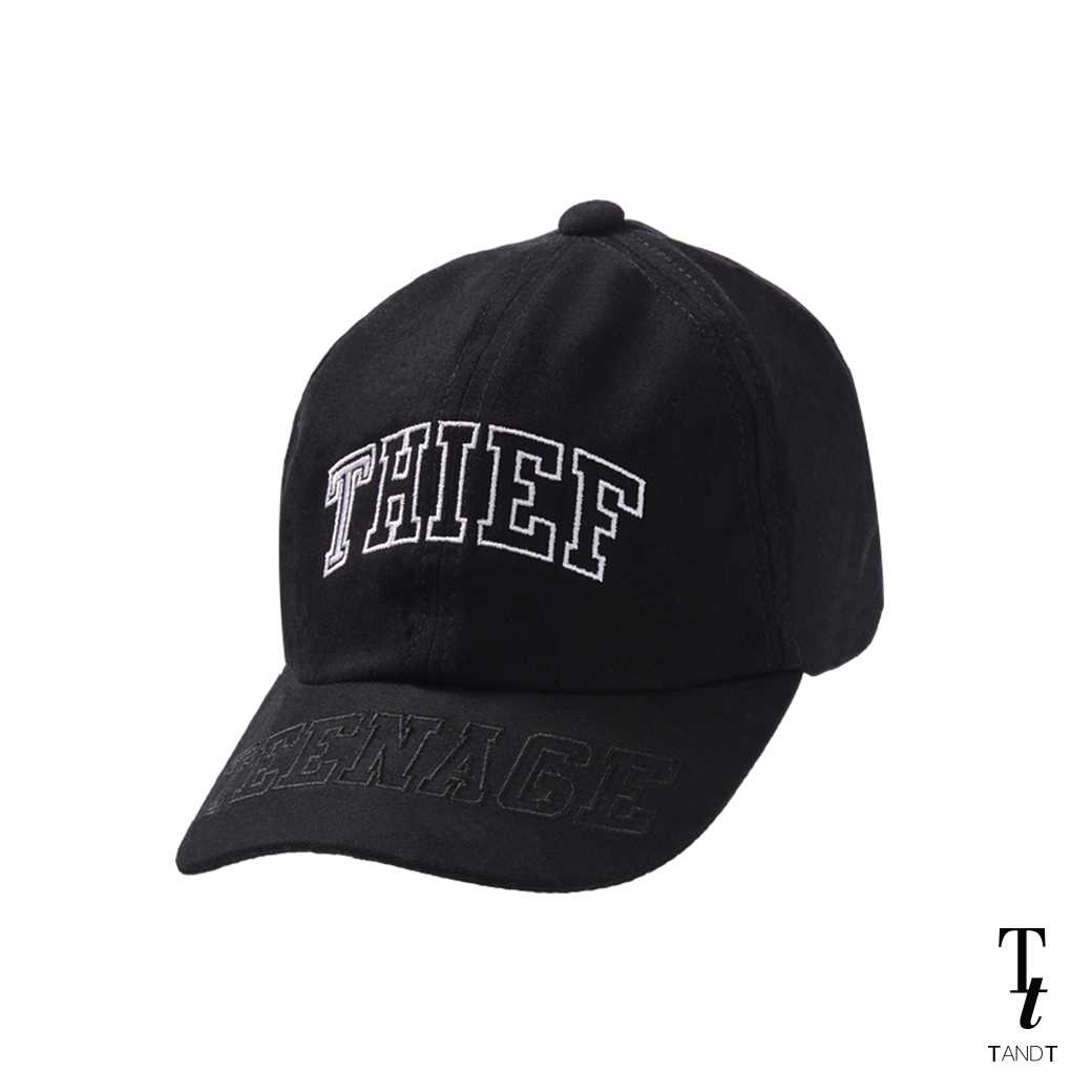 JUNIOR BLACK CAP -  THIEF EMBELLISHED CAP