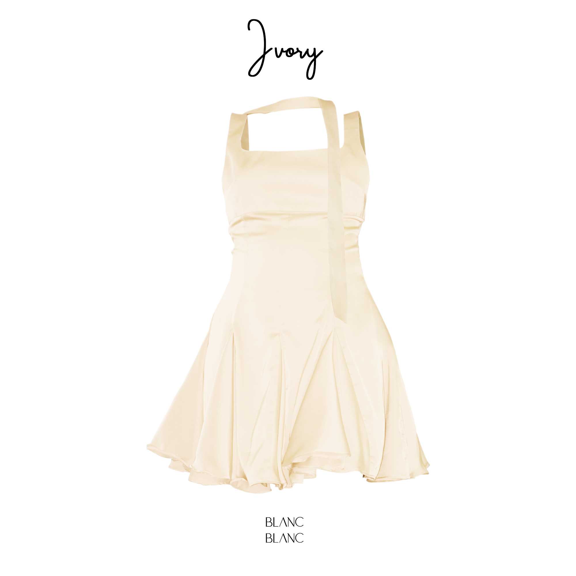 พร้อมส่ง BLANCBLANC - Goddess Godet Dress สี Ivory
