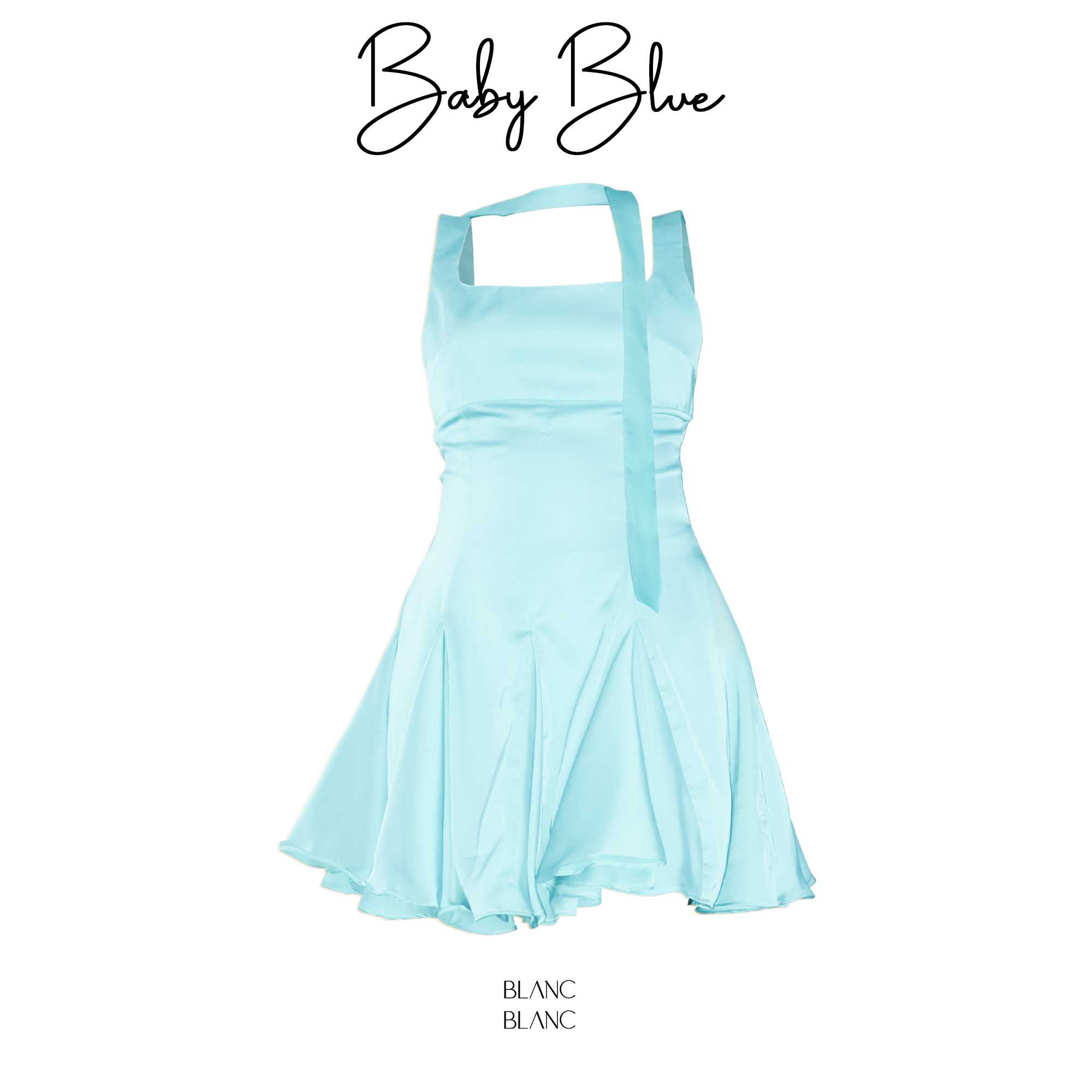 [Pre-order] BLANCBLANC - Goddess Godet Dress สี Baby Blue