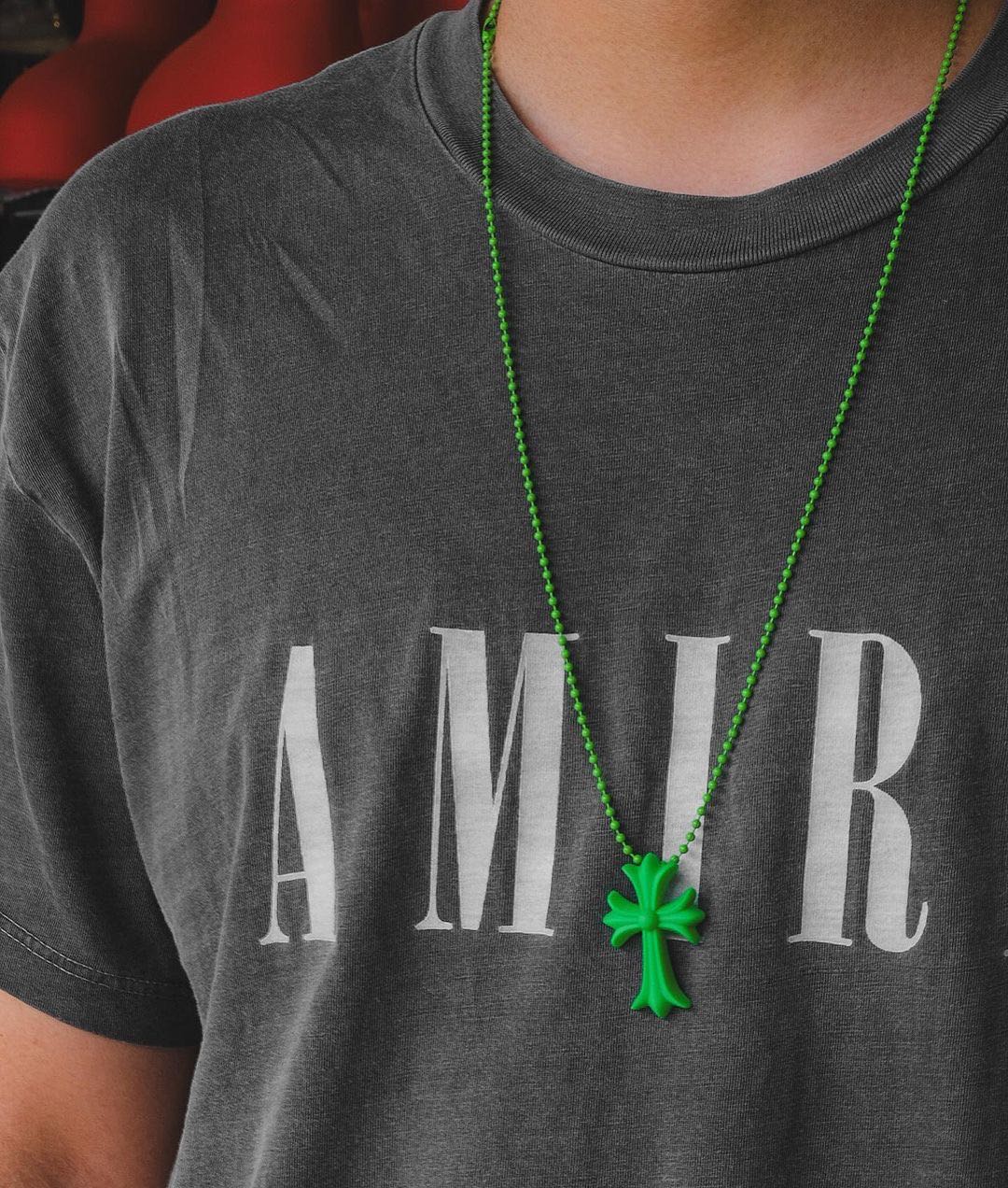 Chrome Hearts Silicone Cross Necklace Green 