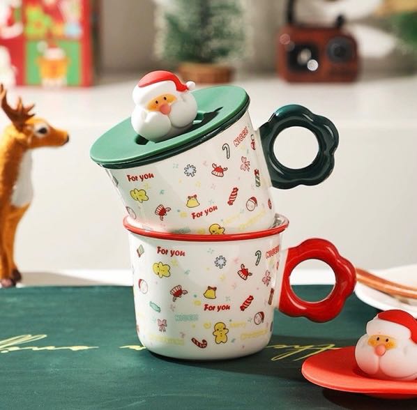 🦌𝗠𝗲𝗿𝗿𝘆 𝗫’𝗺𝗮𝘀 𝗠𝘂𝗴 🎅🏻 แก้วมัคคริสมาส พร้อมฝาซิลิโคน