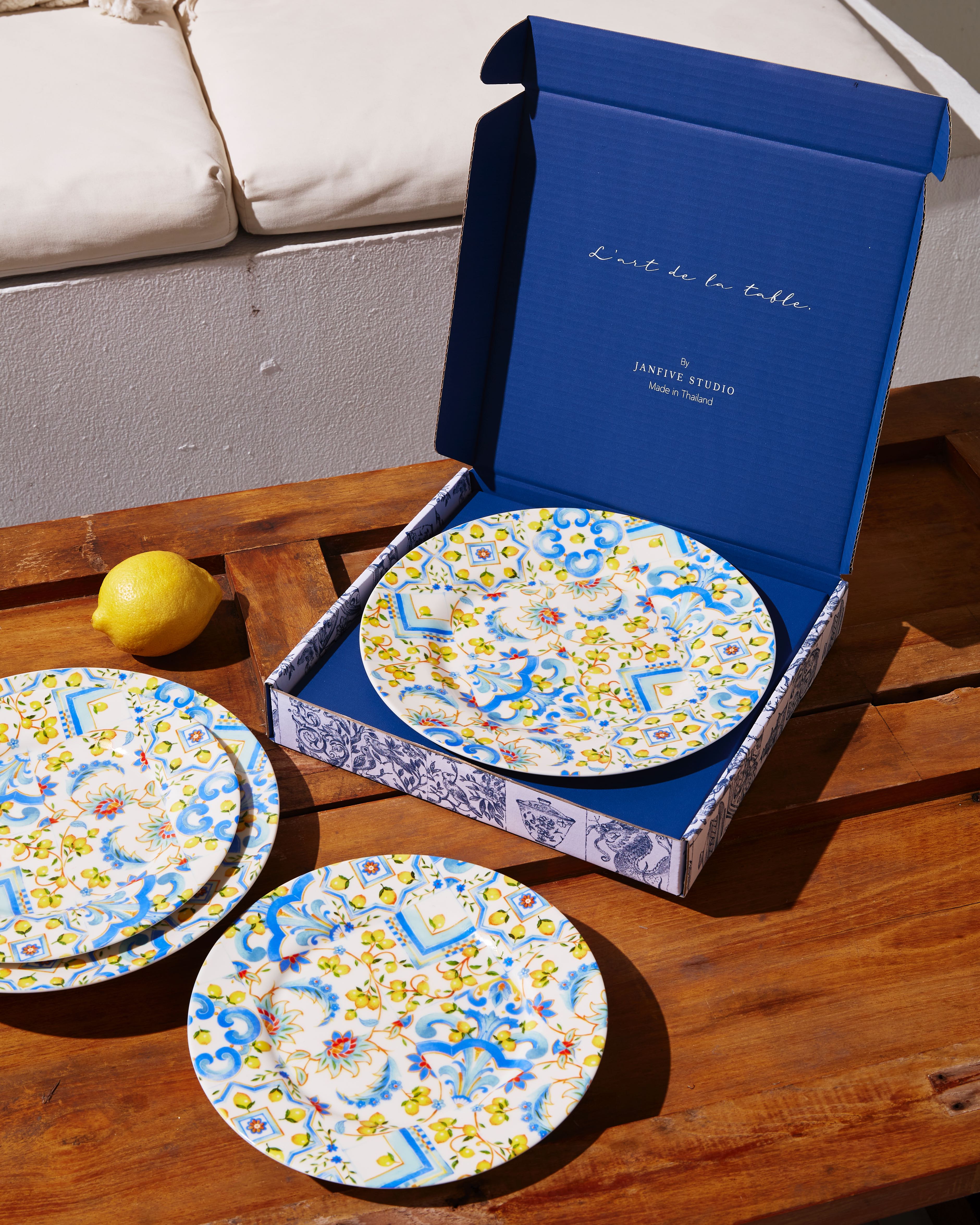 จานพิมพ์ลายขนาด 10.5 นิ้ว ลาย Medina De Tunis Porcelain Printed Decal 10.5 in